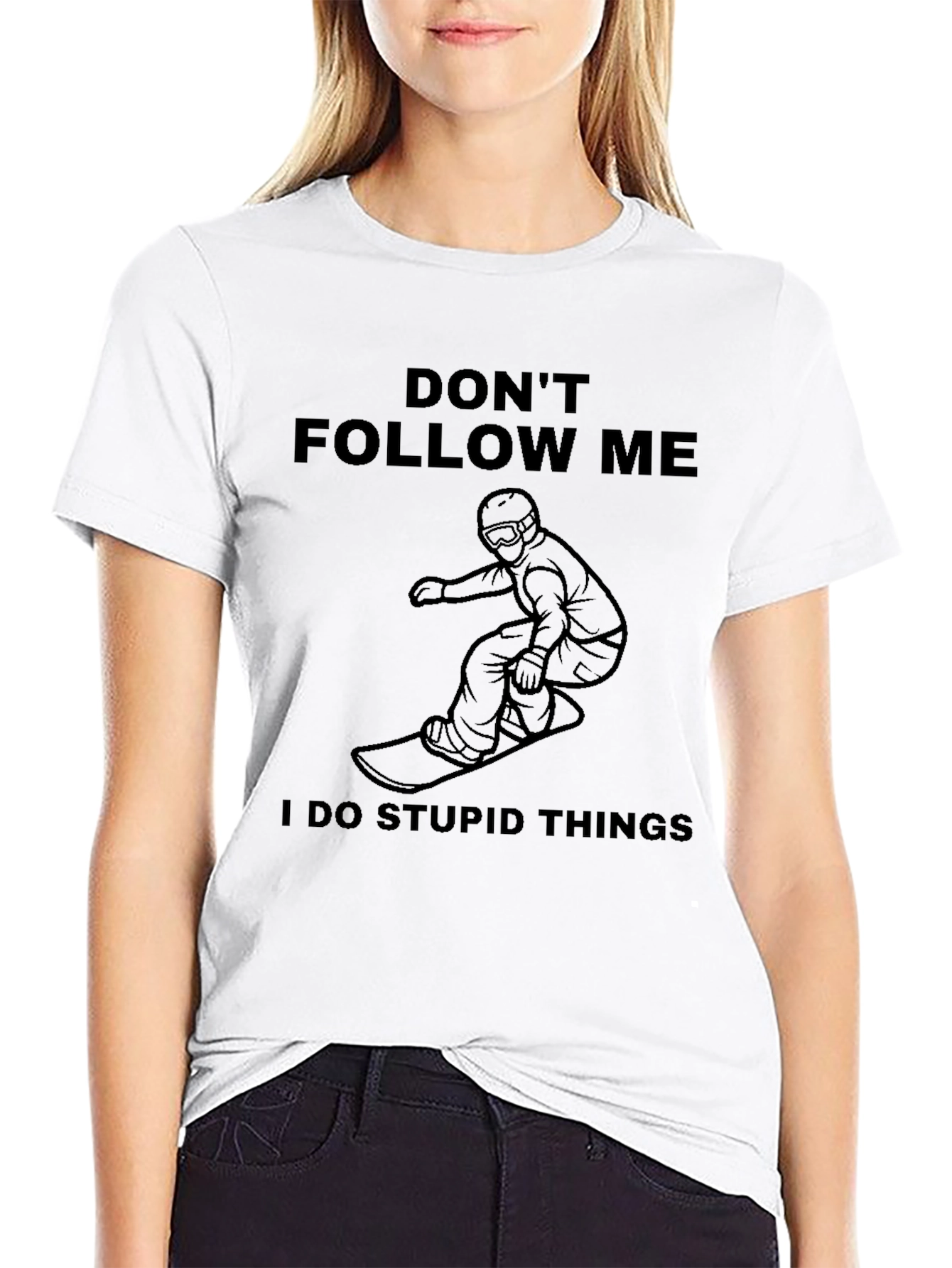 Dont Follow Me T-Shirt - Snowboarding Humor Tee