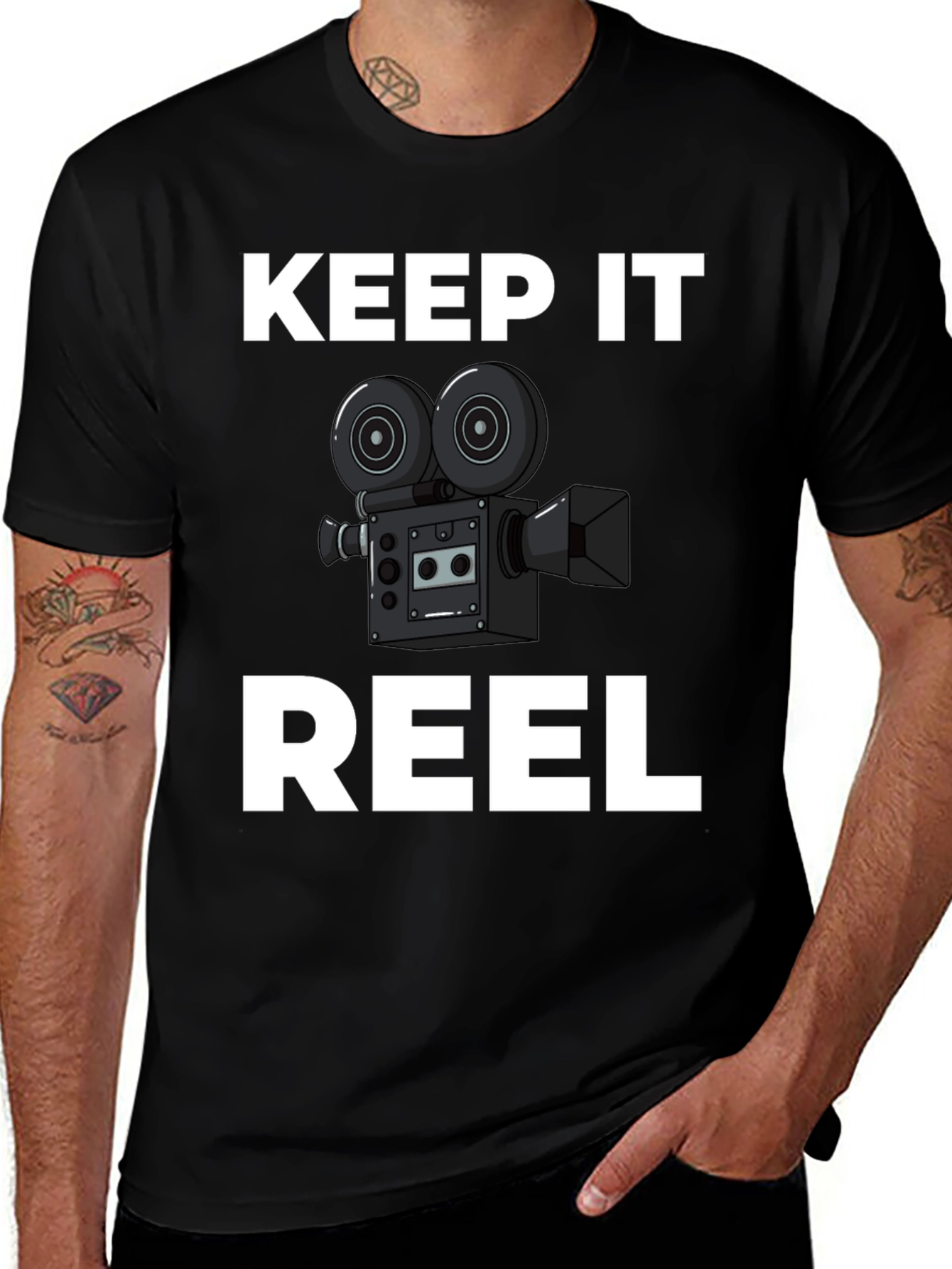 Keep It Reel Black Graphic Tee