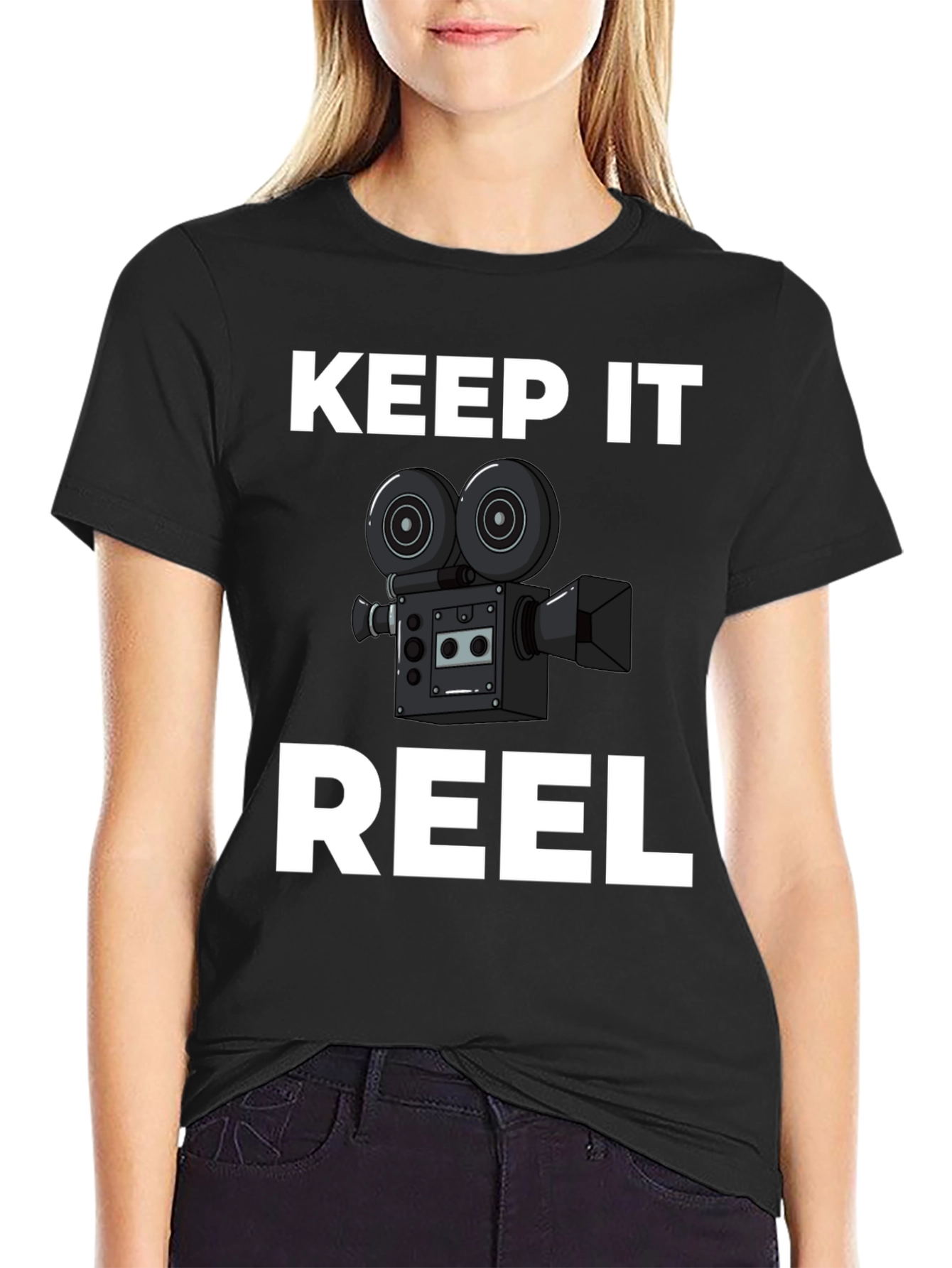 Keep It Reel Black Graphic Tee