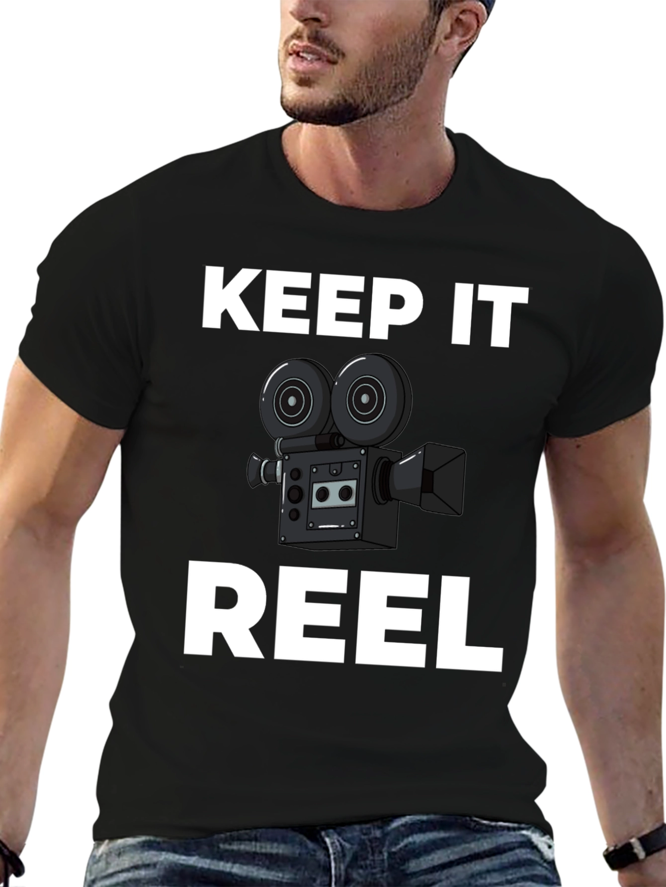 Keep It Reel Black Graphic Tee