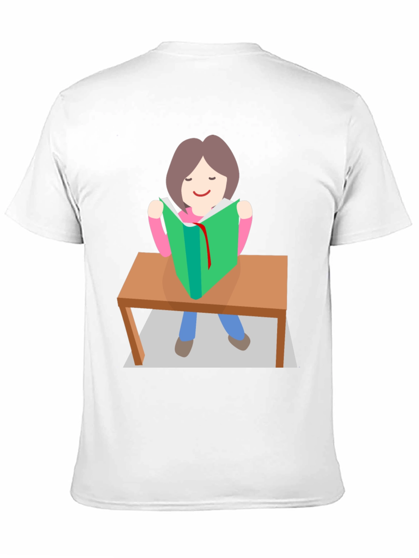 Bookworm T-Shirt - Cartoon Student Reading Design