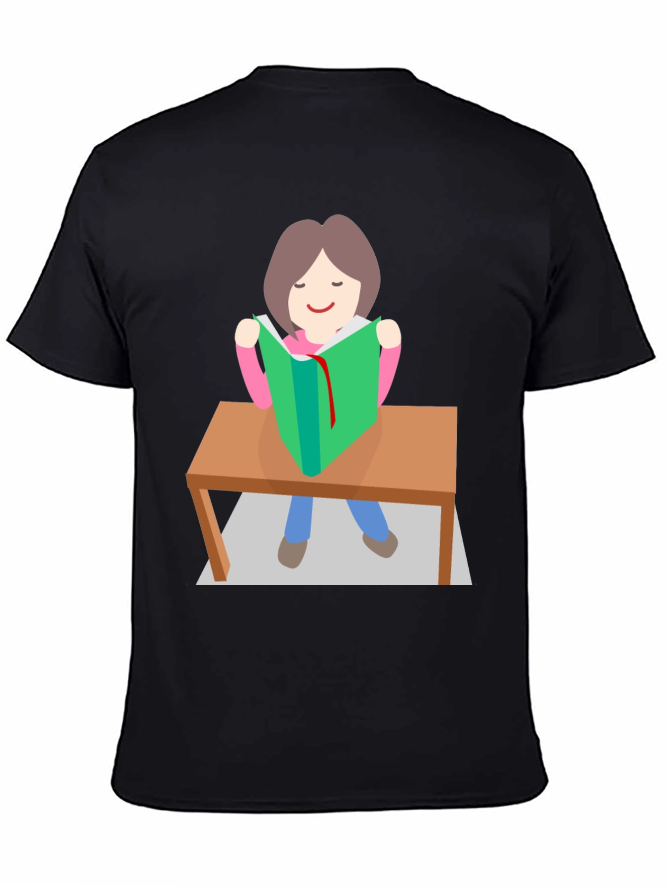 Bookworm T-Shirt - Cartoon Student Reading Design