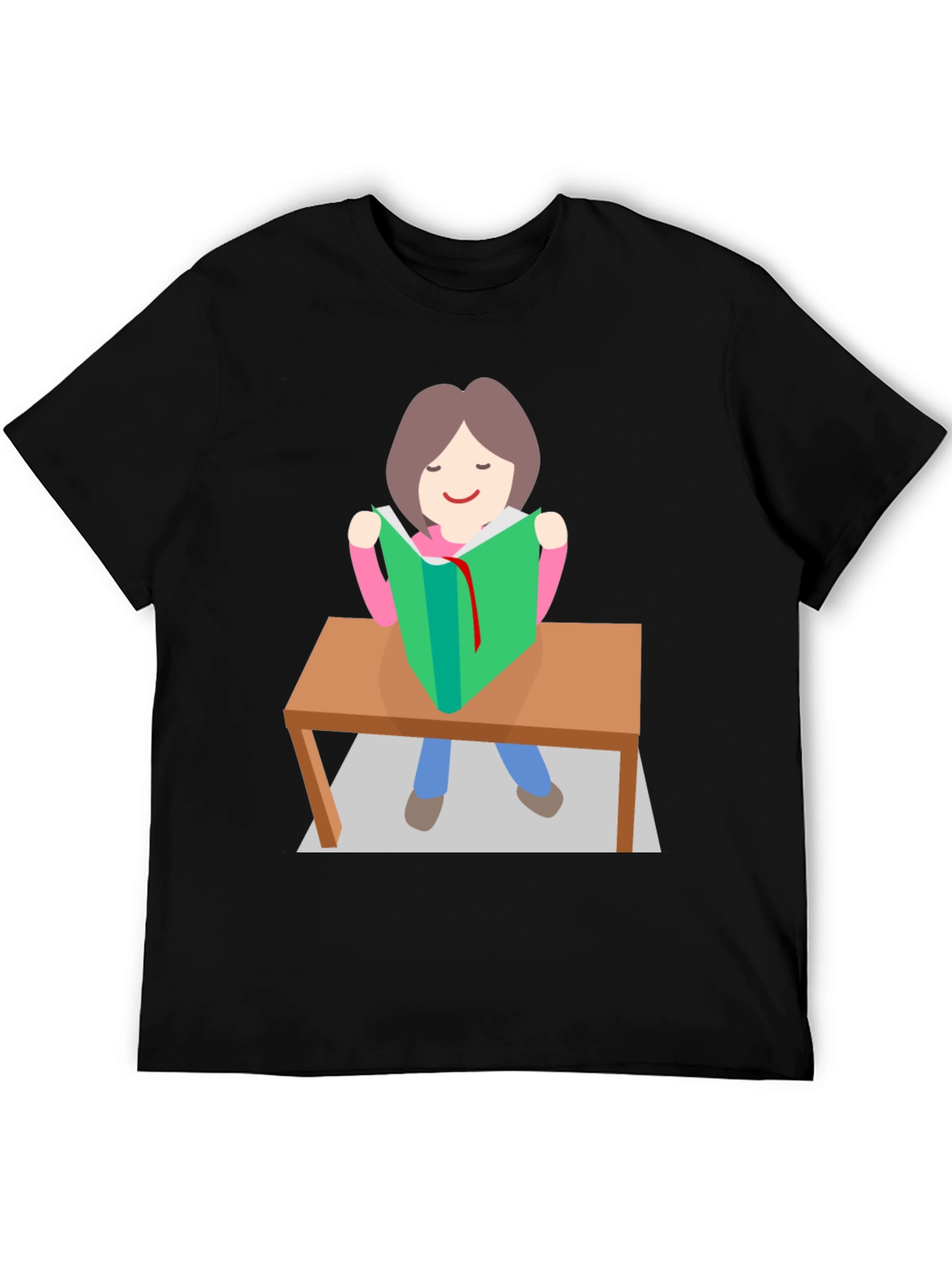 Bookworm T-Shirt - Cartoon Student Reading Design