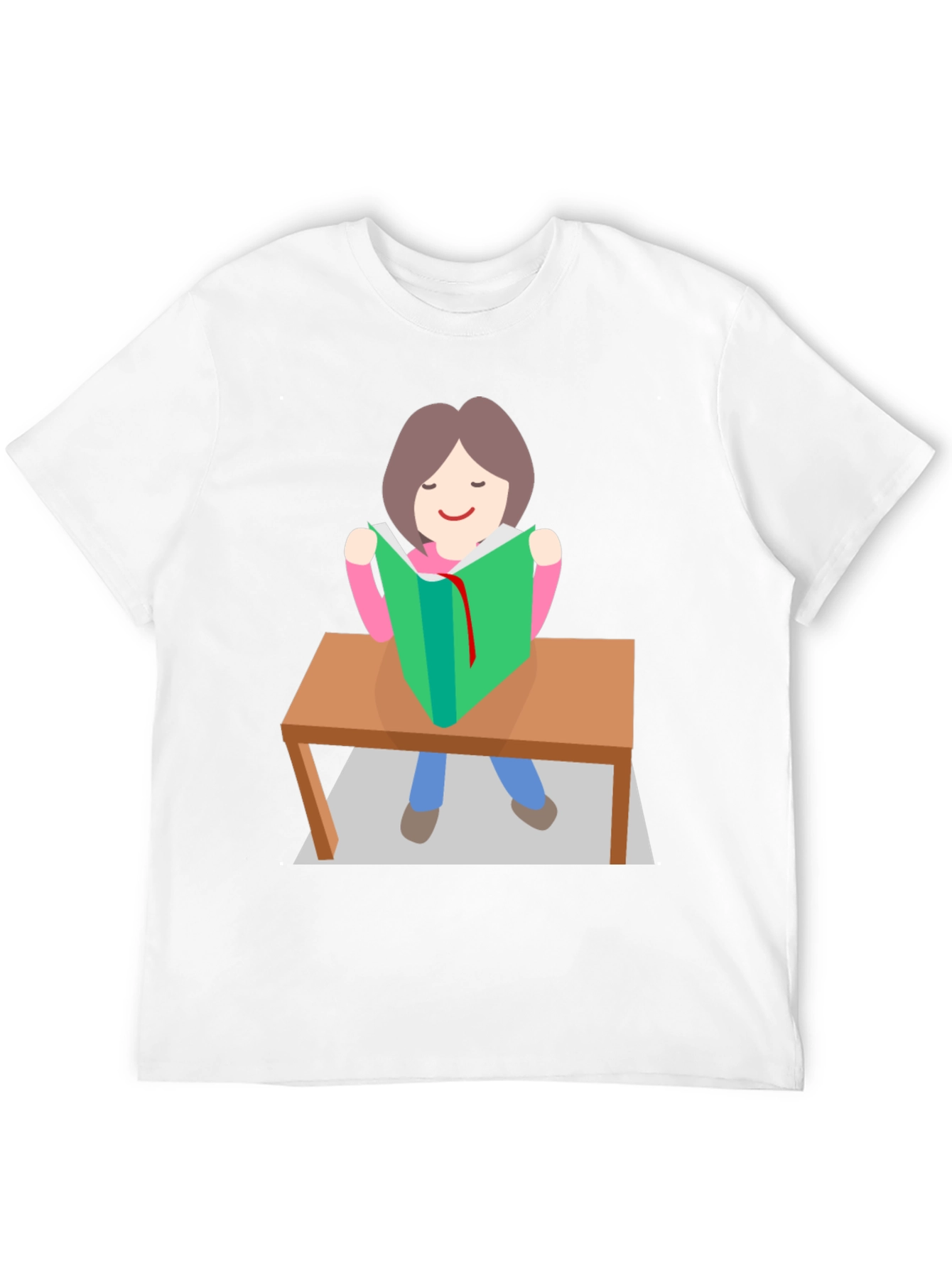 Bookworm T-Shirt - Cartoon Student Reading Design