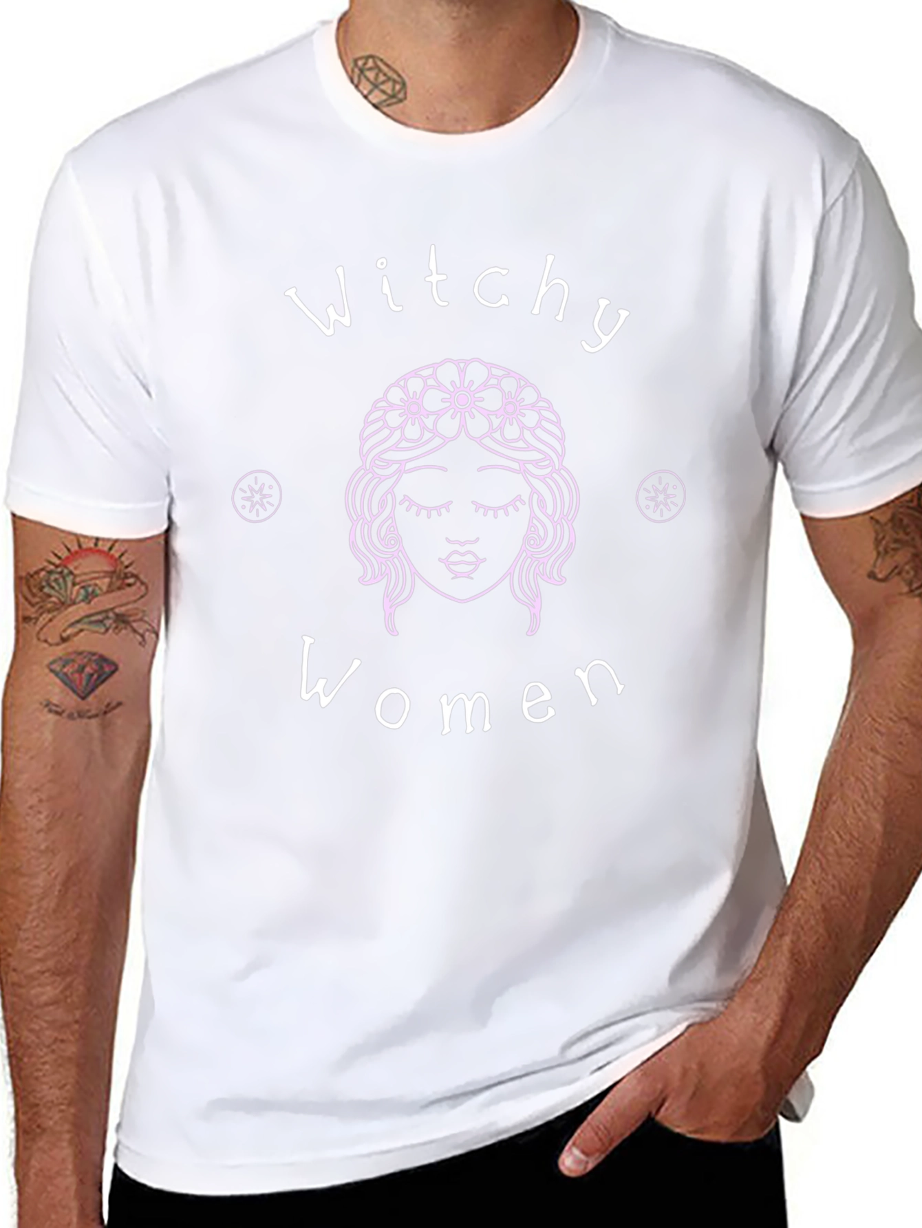 Witchy Women Graphic Tee - Black Cotton T-Shirt
