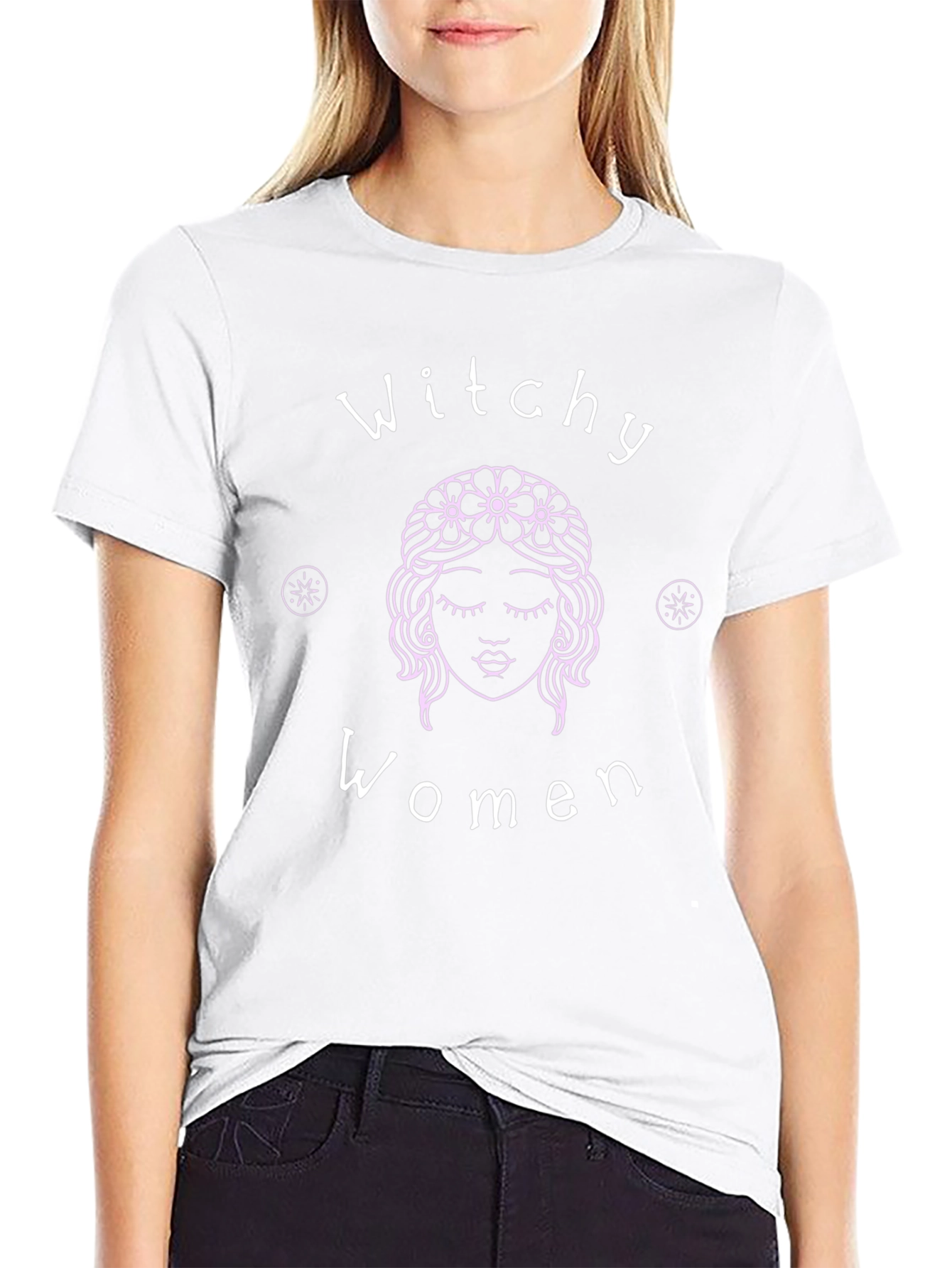 Witchy Women Graphic Tee - Black Cotton T-Shirt