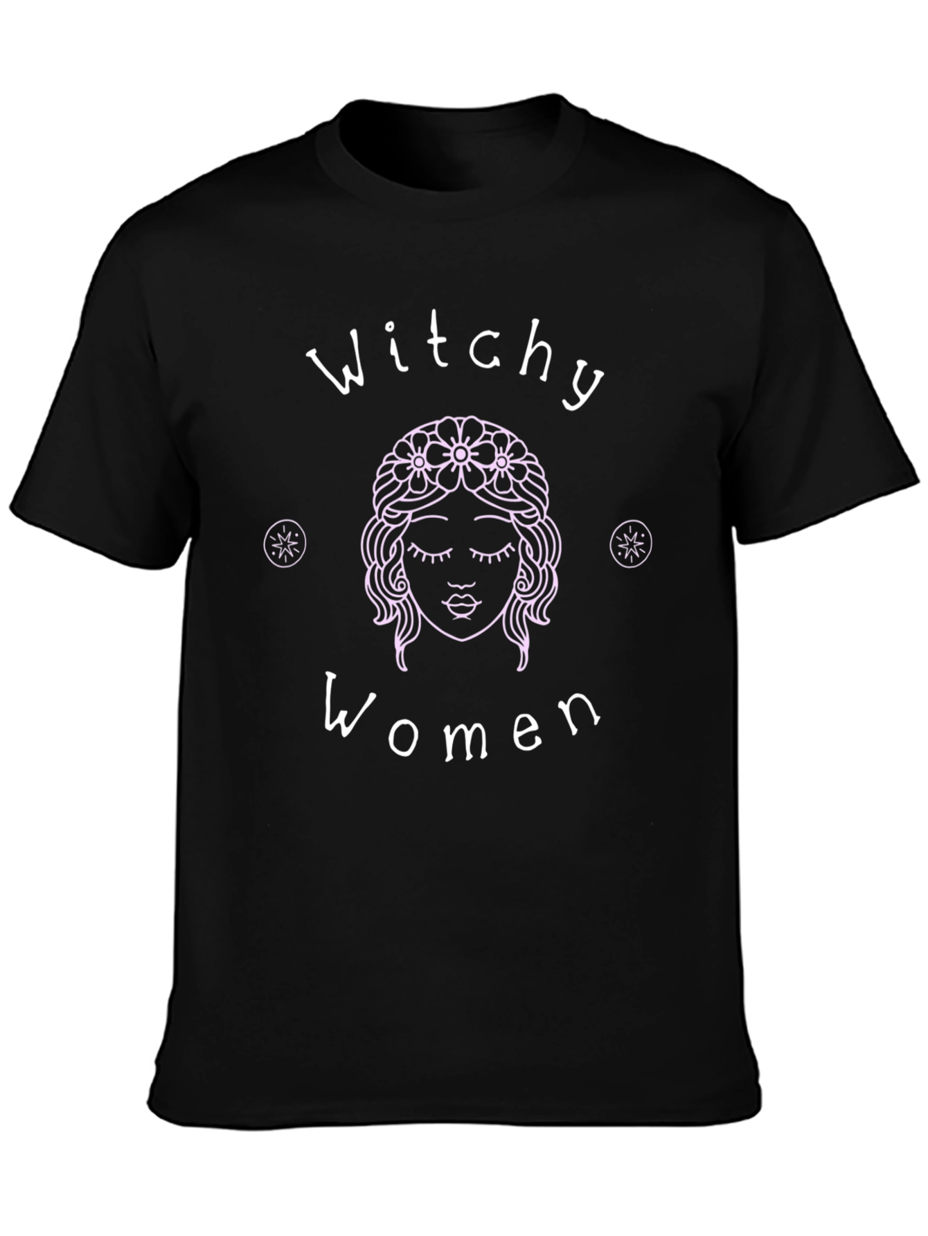 Witchy Women Graphic Tee - Black Cotton T-Shirt