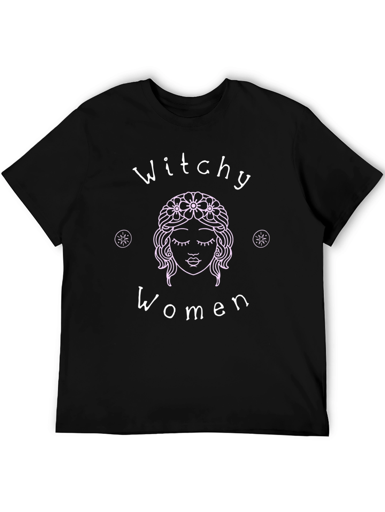 Witchy Women Graphic Tee - Black Cotton T-Shirt