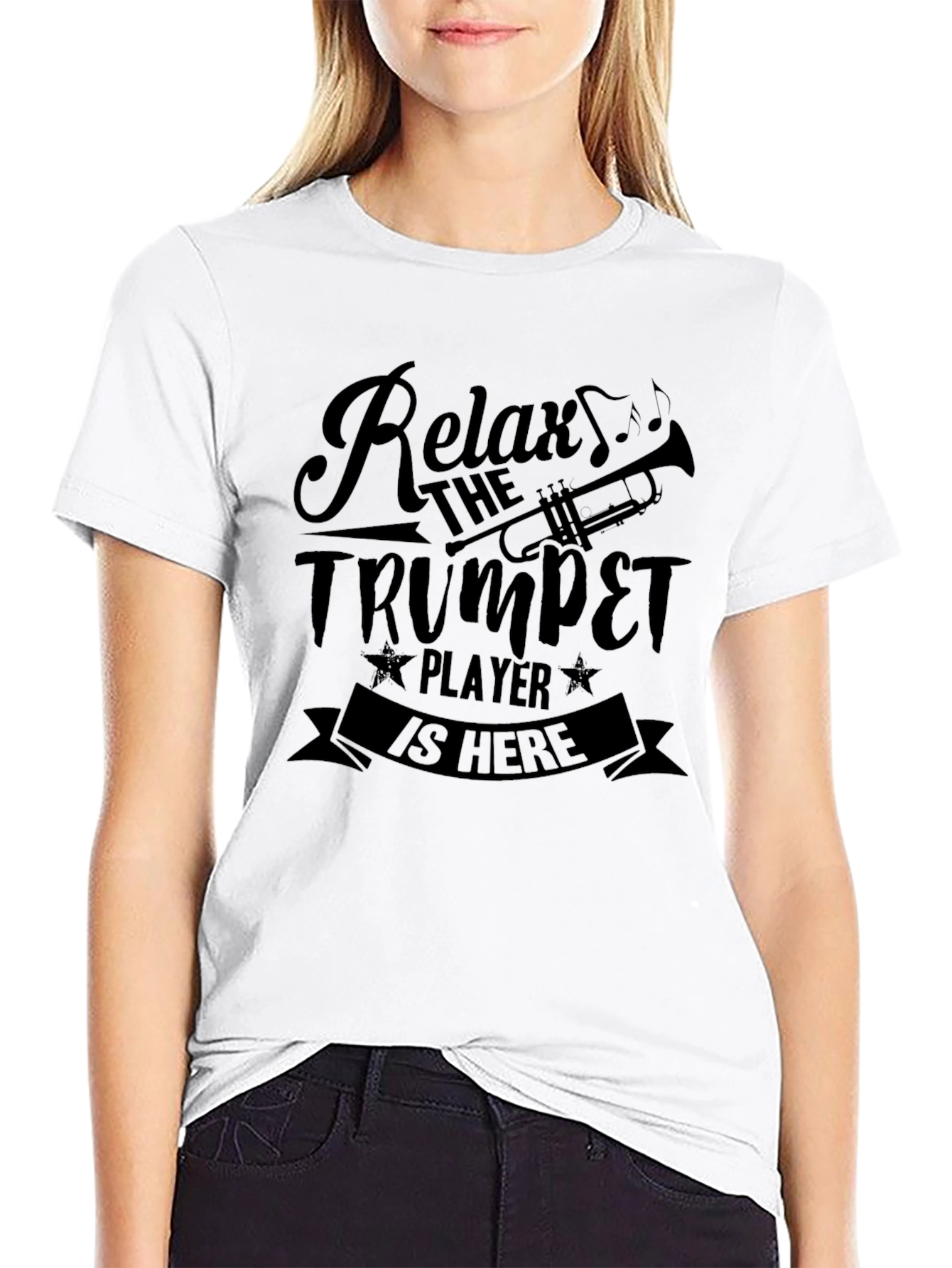 Relax Trumpet Player T-Shirt - Black Musician Tee