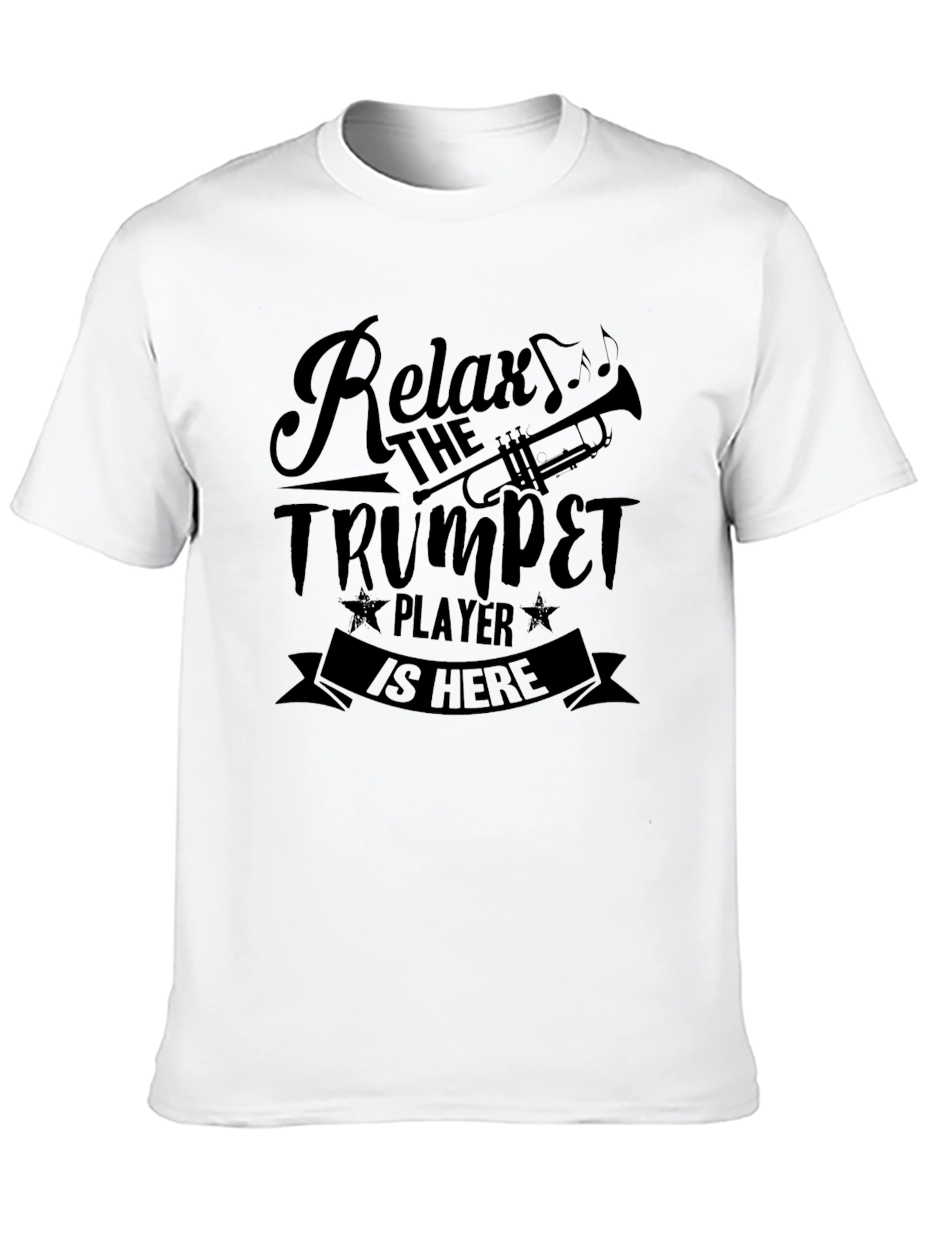 Relax Trumpet Player T-Shirt - Black Musician Tee