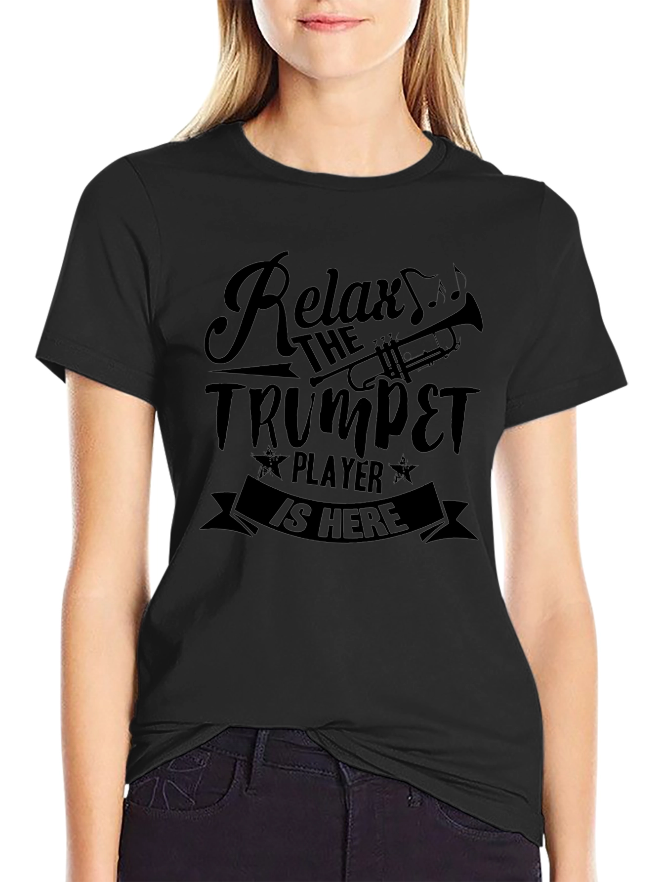 Relax Trumpet Player T-Shirt - Black Musician Tee