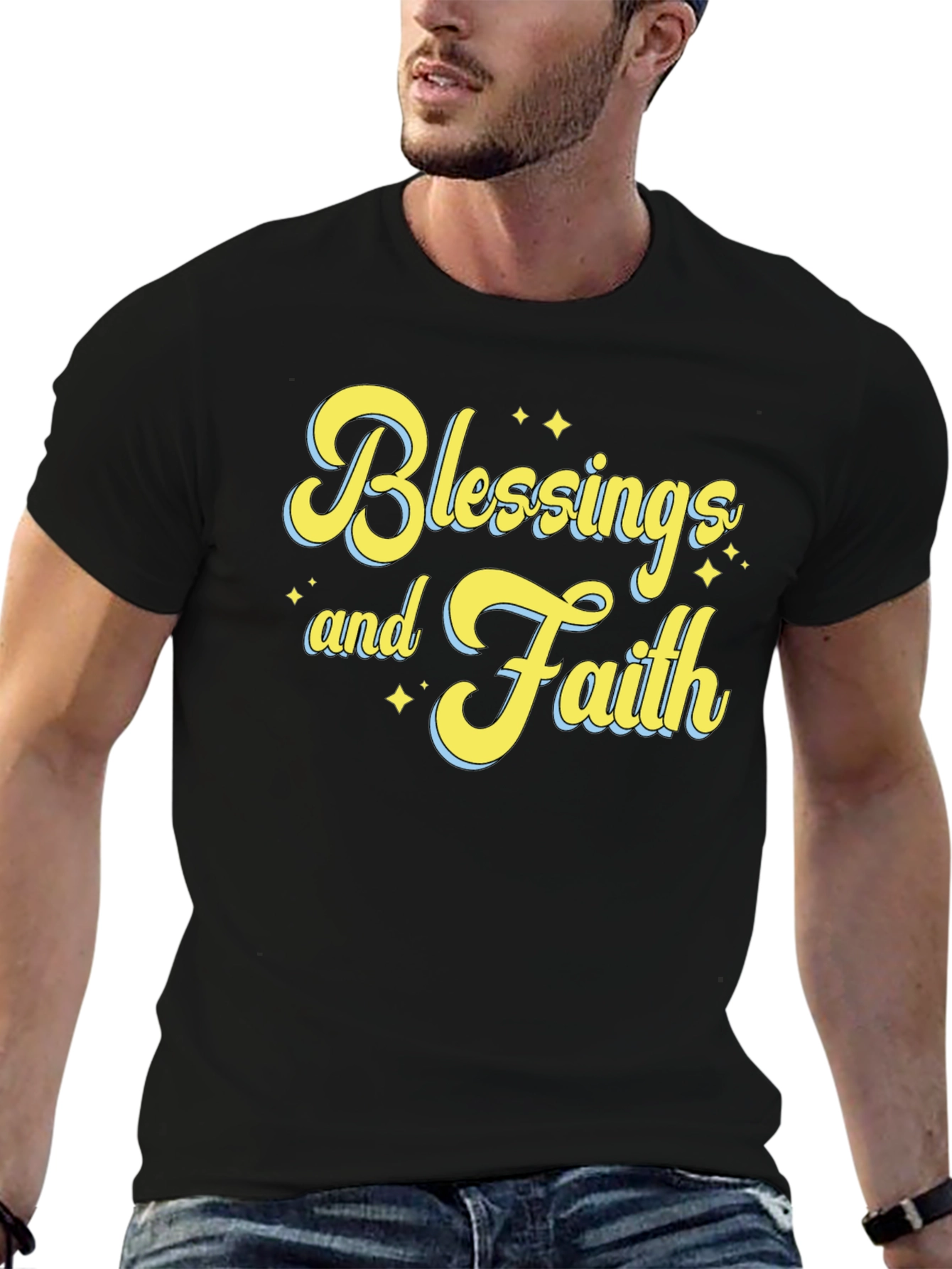Blessings and Faith T-Shirt - Unisex Black Tee