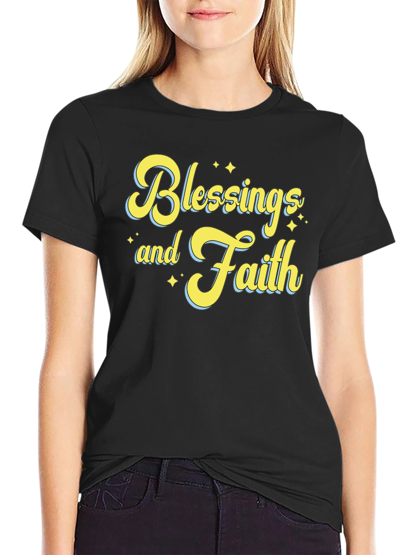 Blessings and Faith T-Shirt - Unisex Black Tee