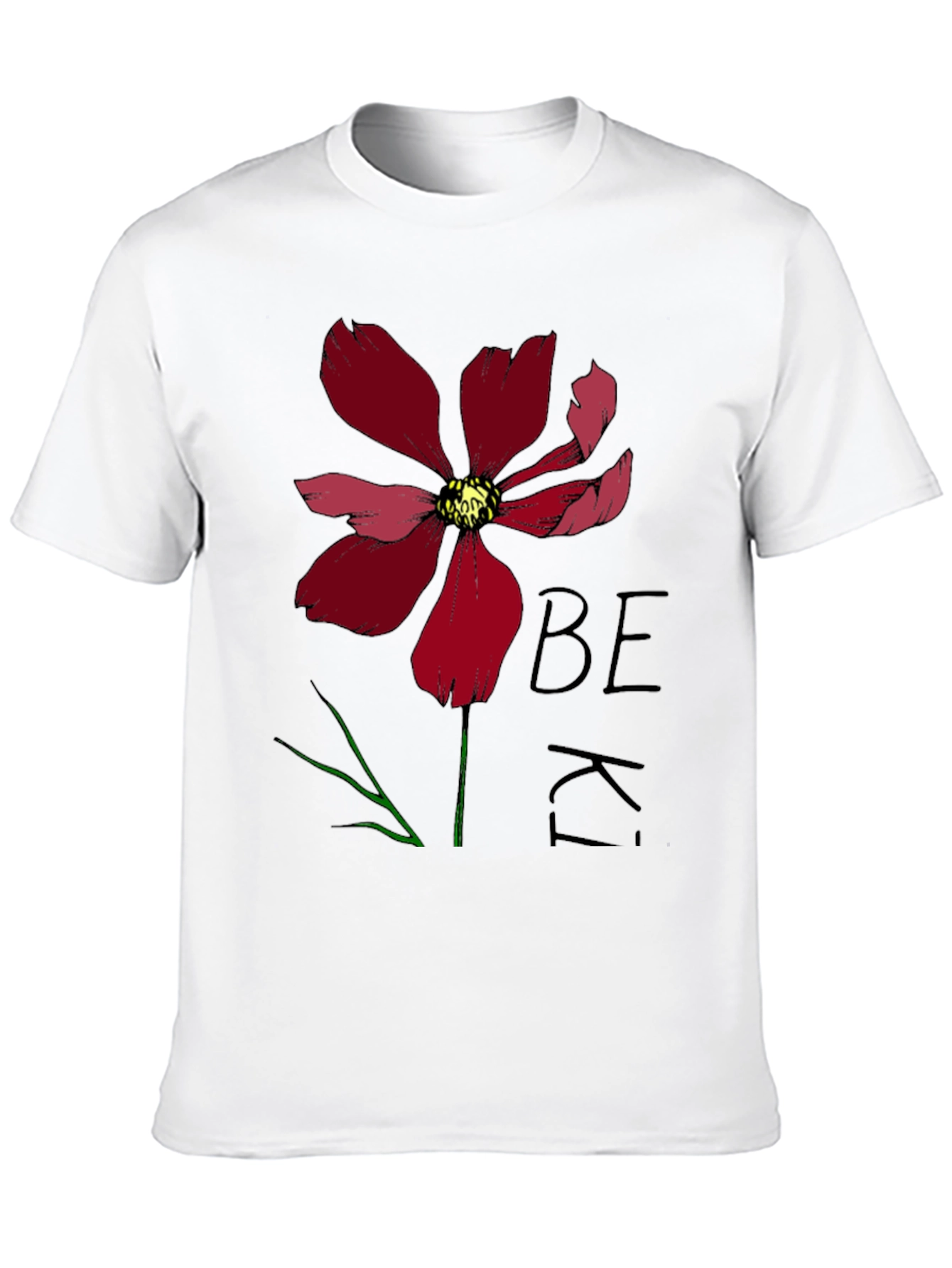 Be Kind Flower Graphic Tee - Black