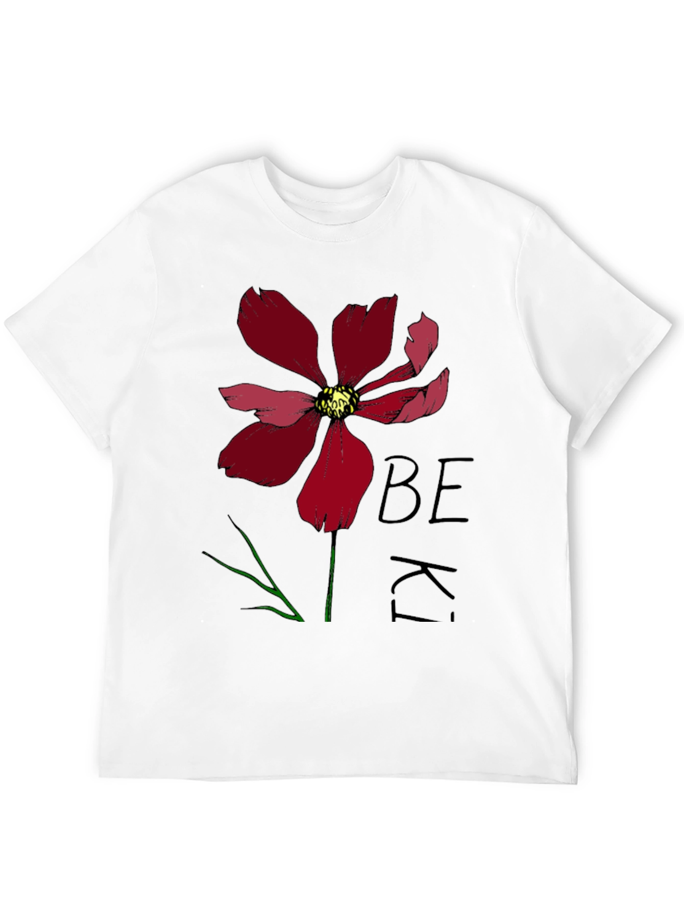 Be Kind Flower Graphic Tee - Black