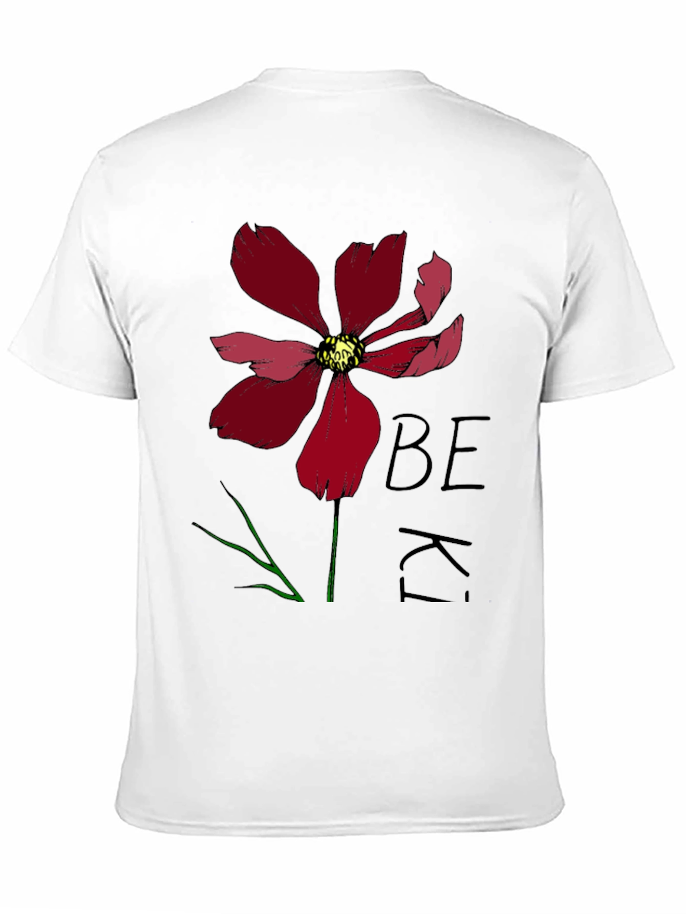 Be Kind Flower Graphic Tee - Black