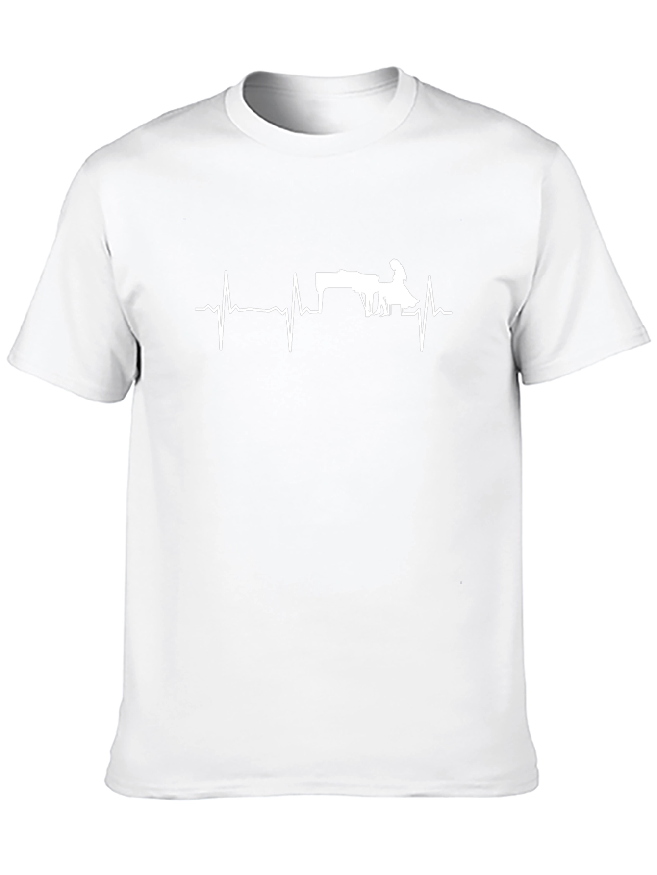 Piano Heartbeat T-Shirt - Musician Gift
