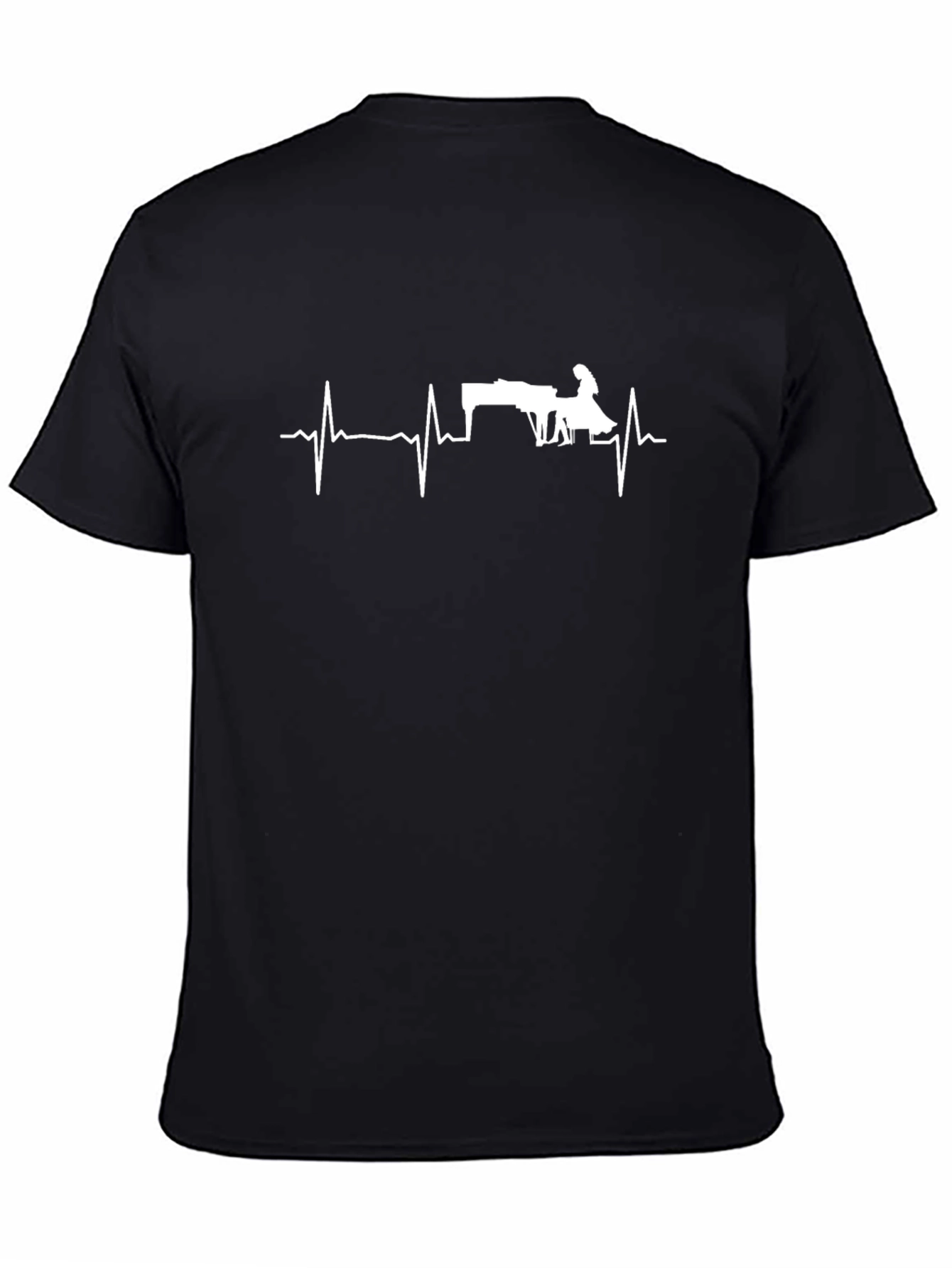 Piano Heartbeat T-Shirt - Musician Gift