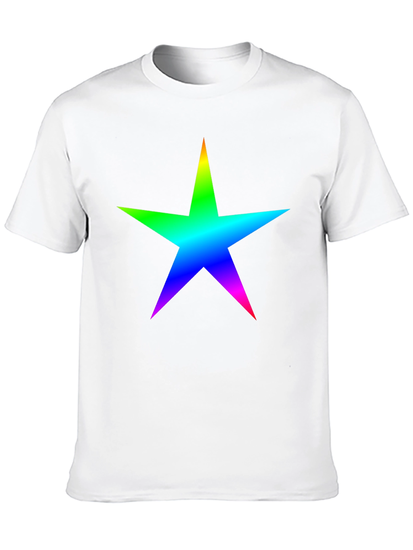 Rainbow Star Graphic Black T-Shirt
