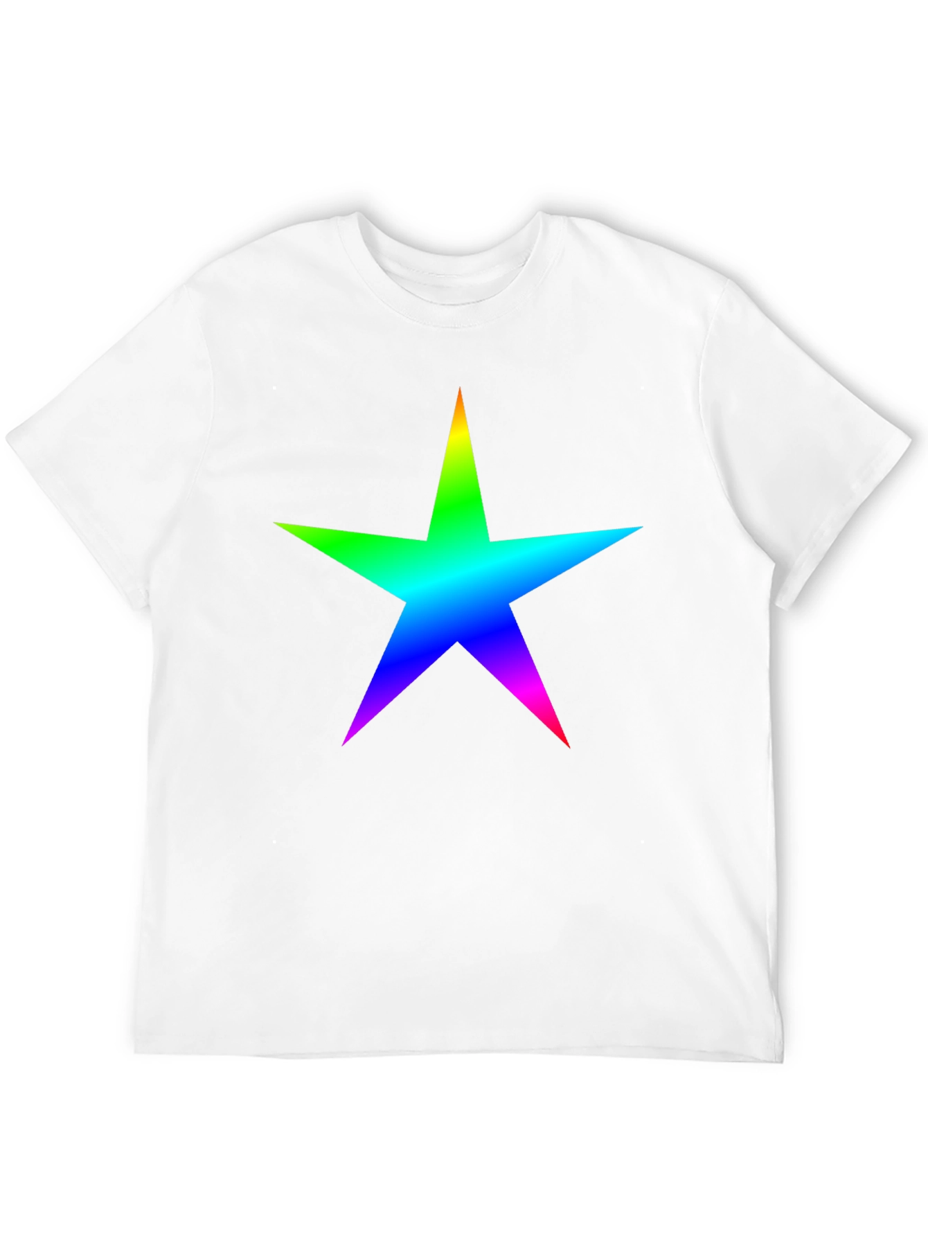 Rainbow Star Graphic Black T-Shirt