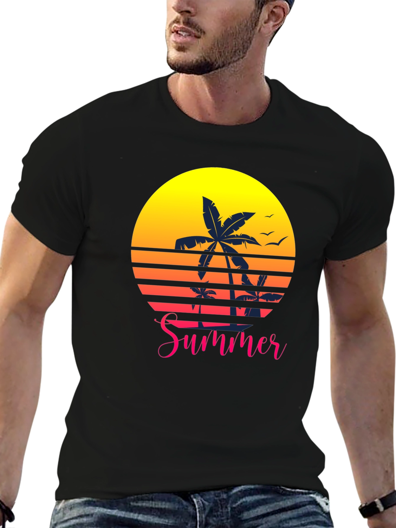 Retro Summer Palm Tree T-Shirt