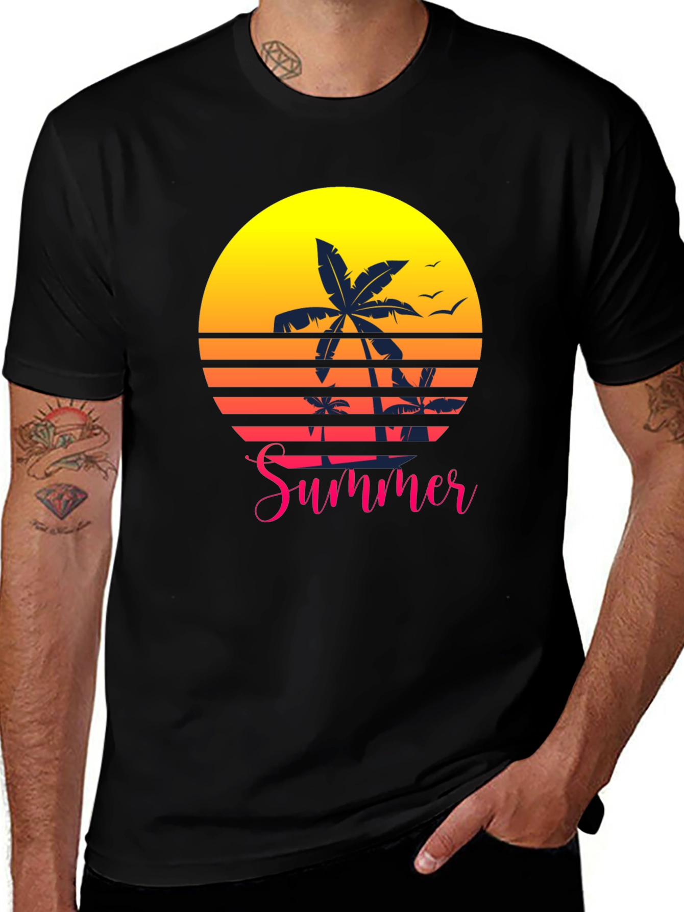 Retro Summer Palm Tree T-Shirt