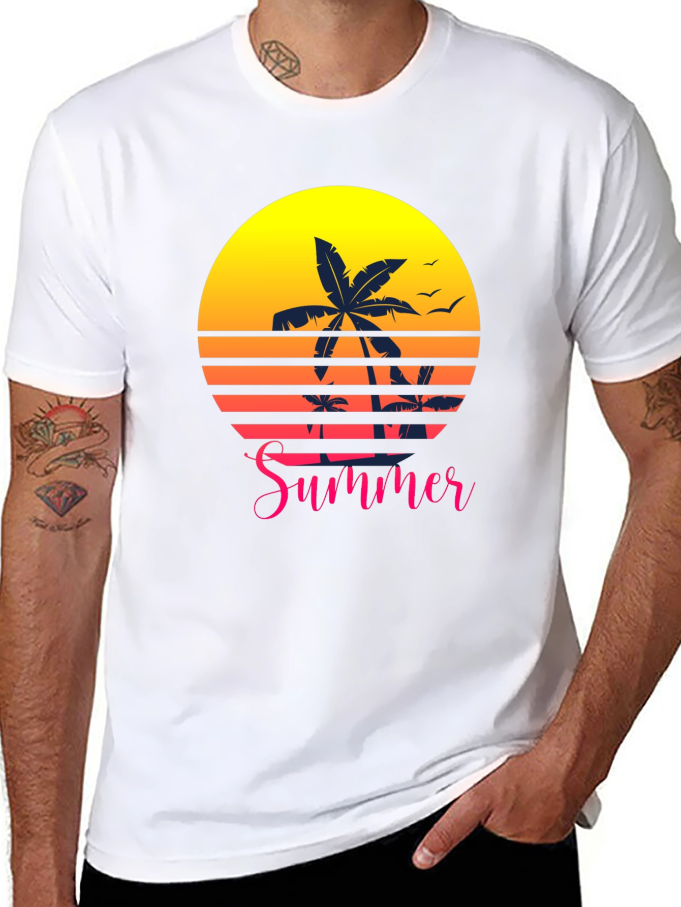 Retro Summer Palm Tree T-Shirt