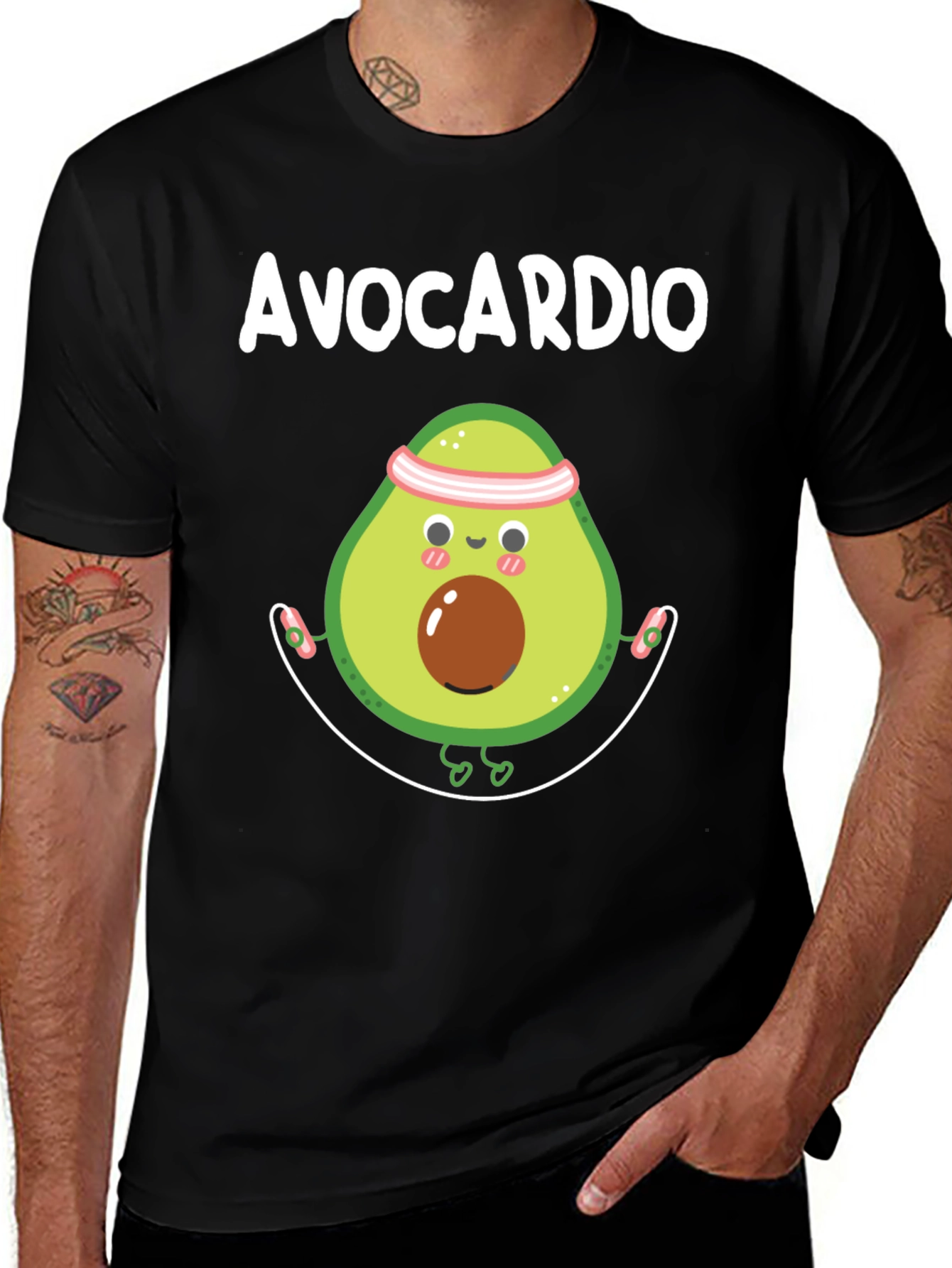 Avocardio Graphic Tee - Fitness Humor T-Shirt