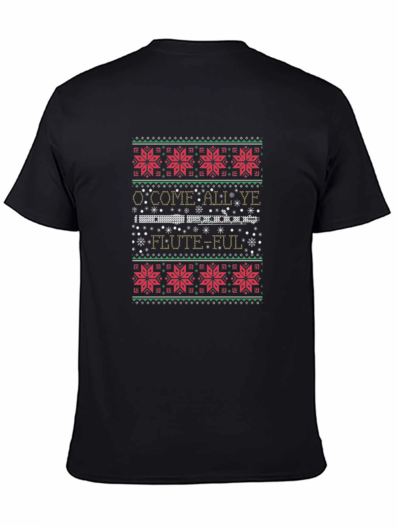 O Come All Ye Flute-Ful Ugly Christmas Sweater T-Shirt