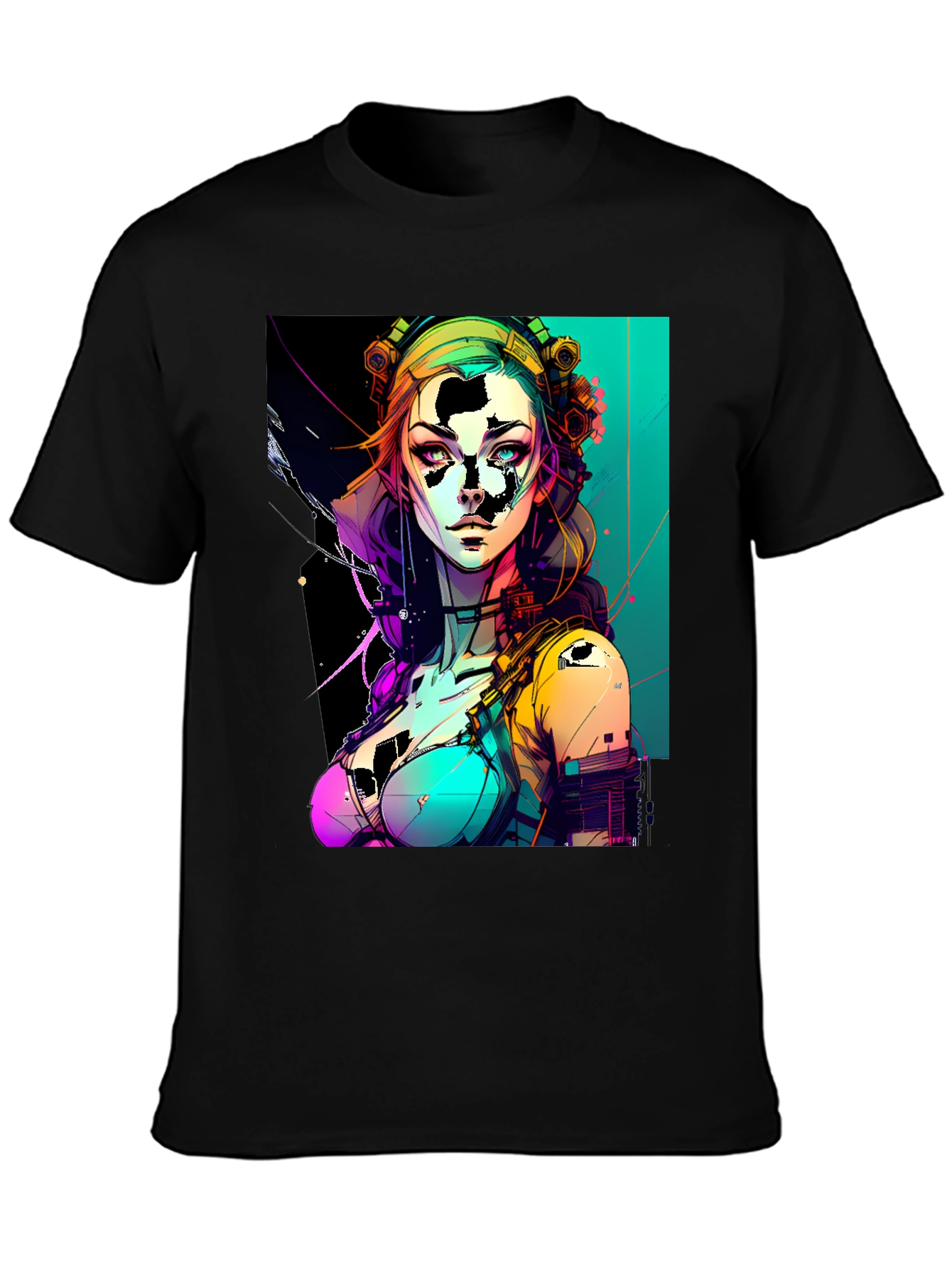 Cyberpunk Woman Graphic T-Shirt