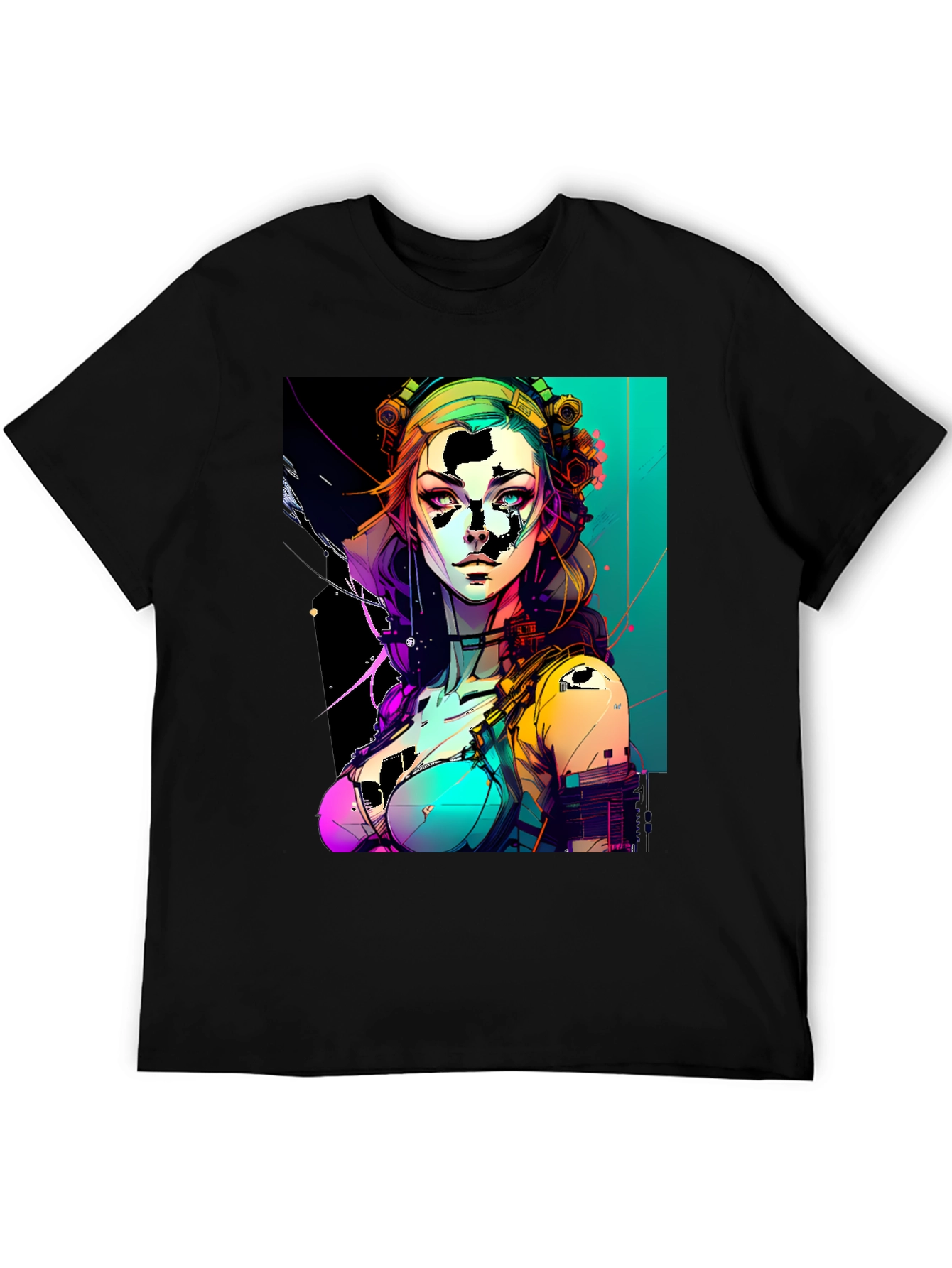 Cyberpunk Woman Graphic T-Shirt