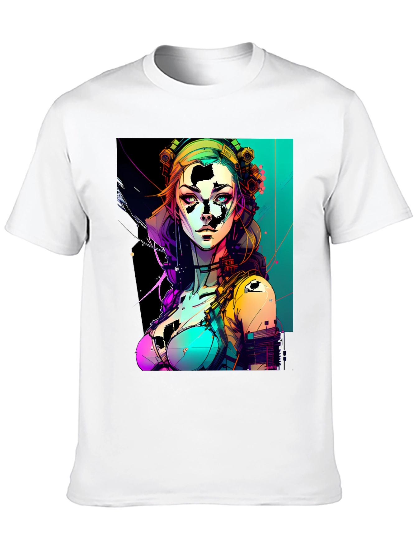 Cyberpunk Woman Graphic T-Shirt