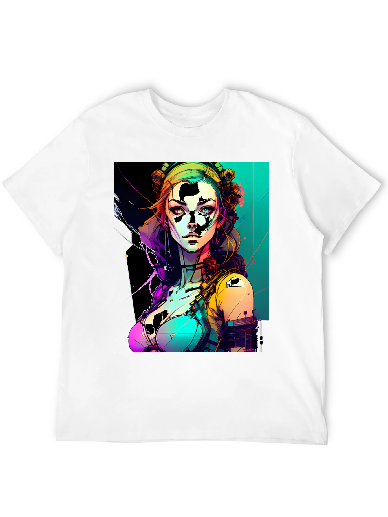 Cyberpunk Woman Graphic T-Shirt
