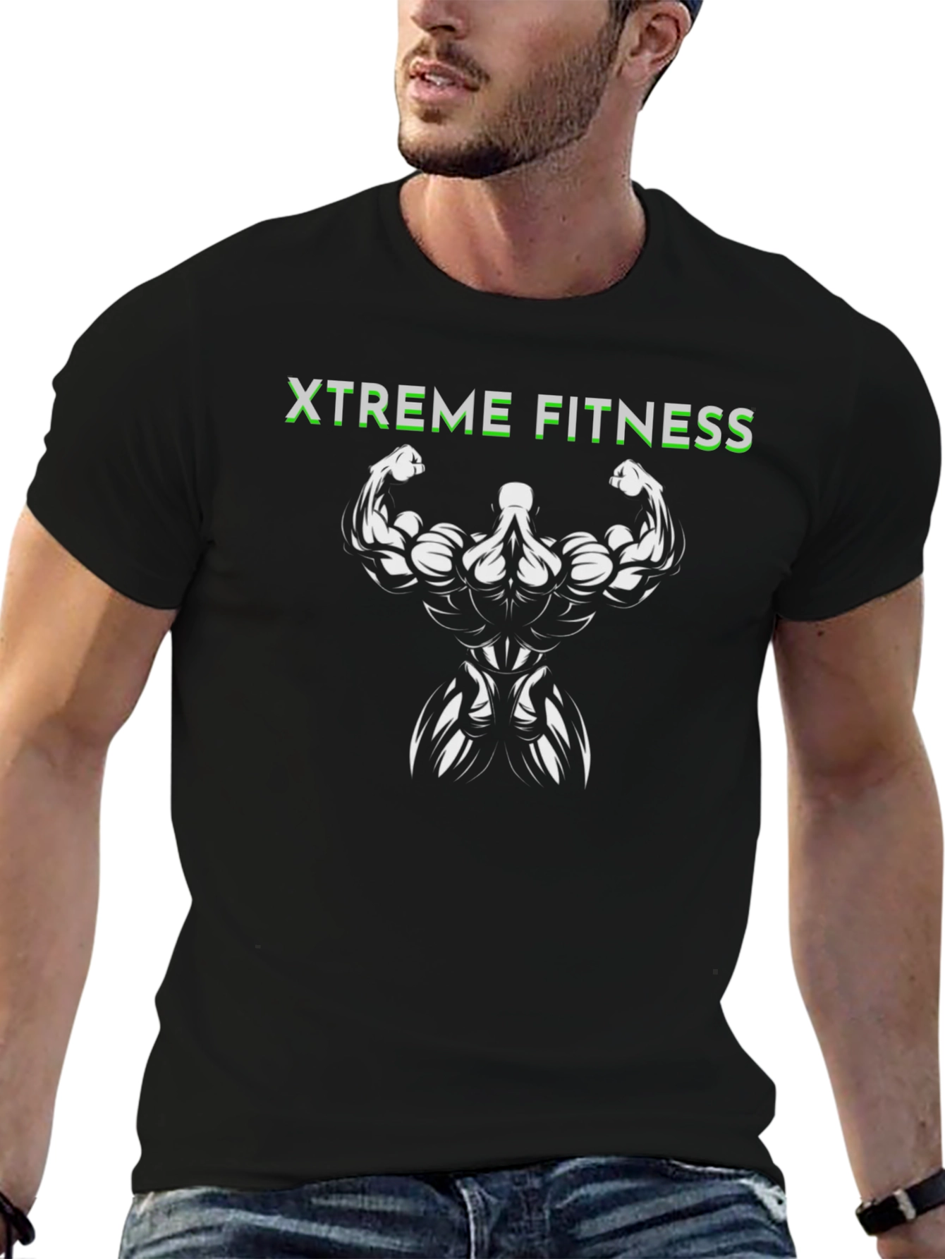 Xtreme Fitness Graphic T-Shirt - Bodybuilding Design