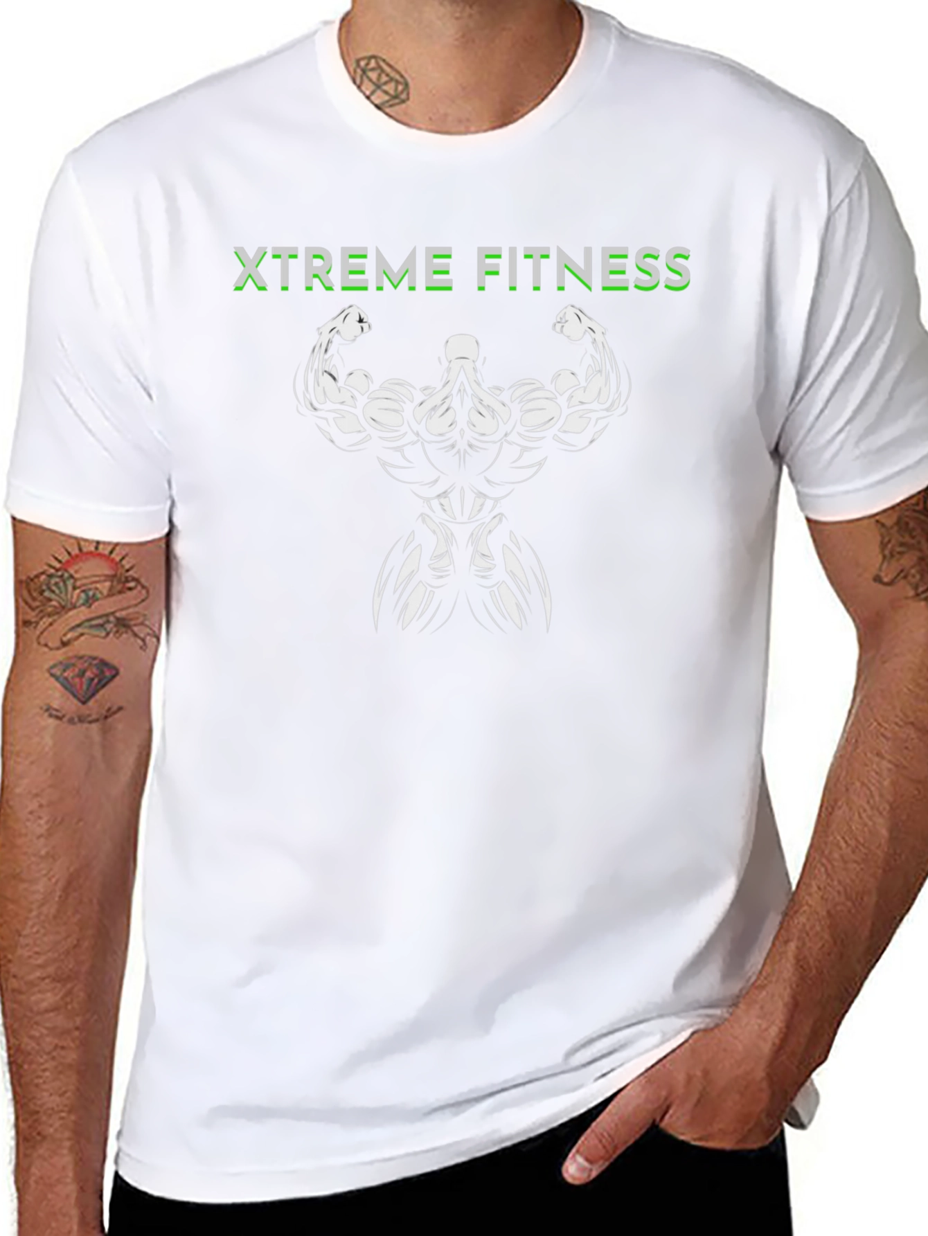 Xtreme Fitness Graphic T-Shirt - Bodybuilding Design