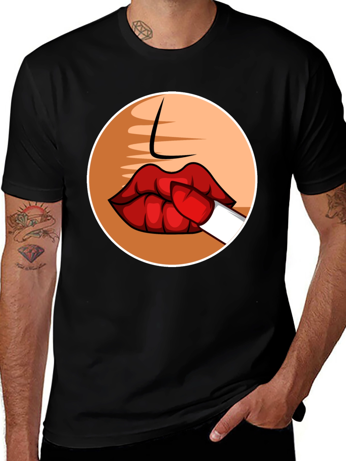 Lipstick Kiss Graphic Tee - Bold & Unique!