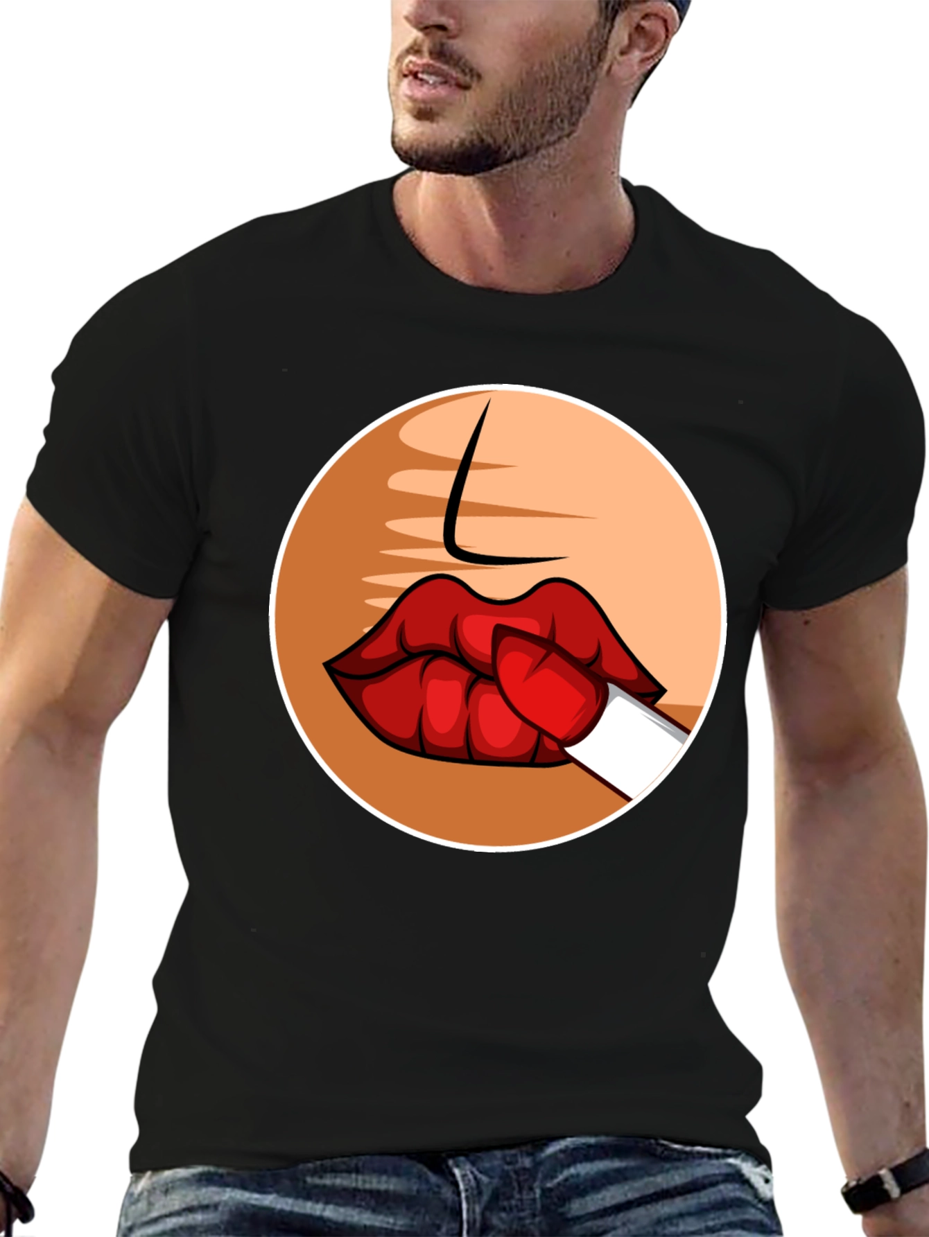 Lipstick Kiss Graphic Tee - Bold & Unique!
