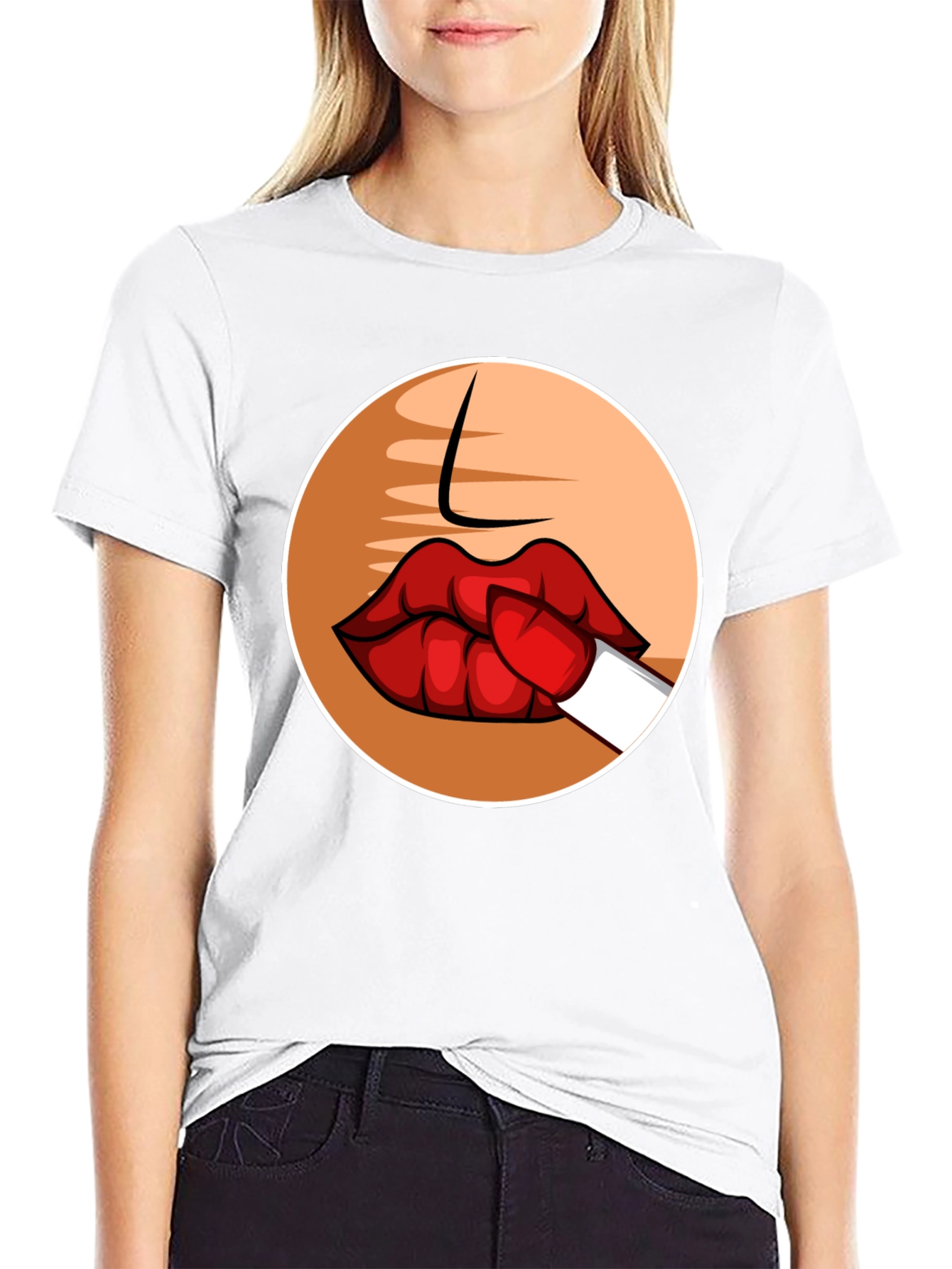 Lipstick Kiss Graphic Tee - Bold & Unique!