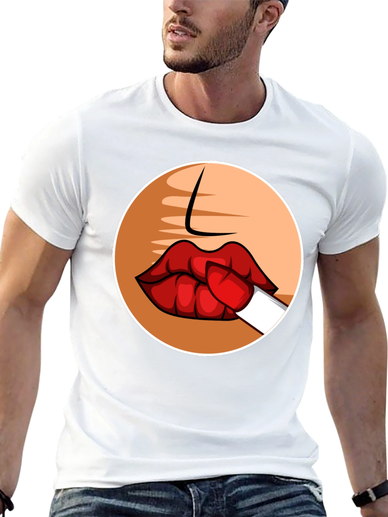 Lipstick Kiss Graphic Tee - Bold & Unique!