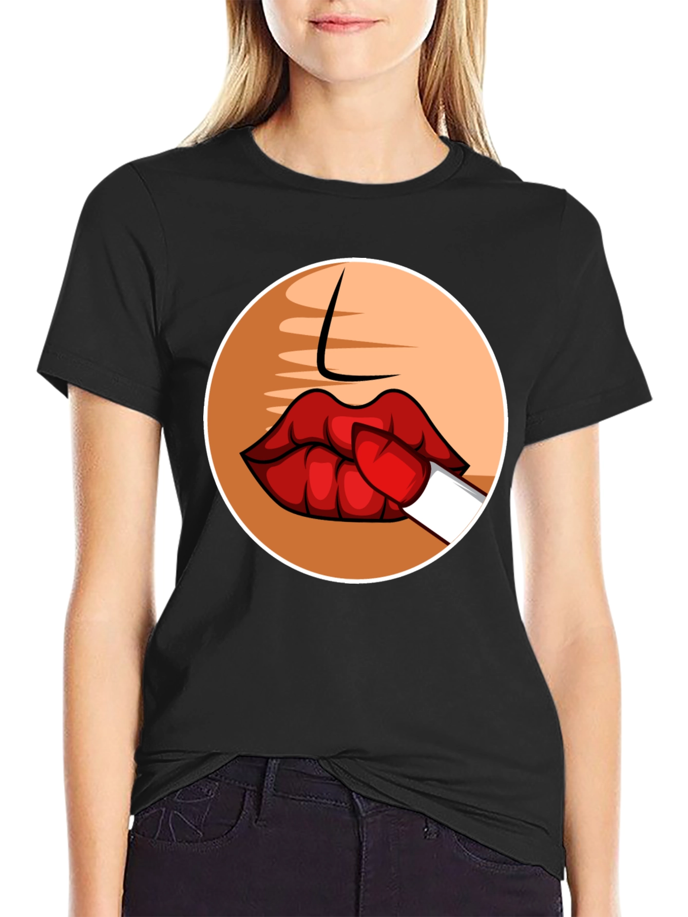 Lipstick Kiss Graphic Tee - Bold & Unique!