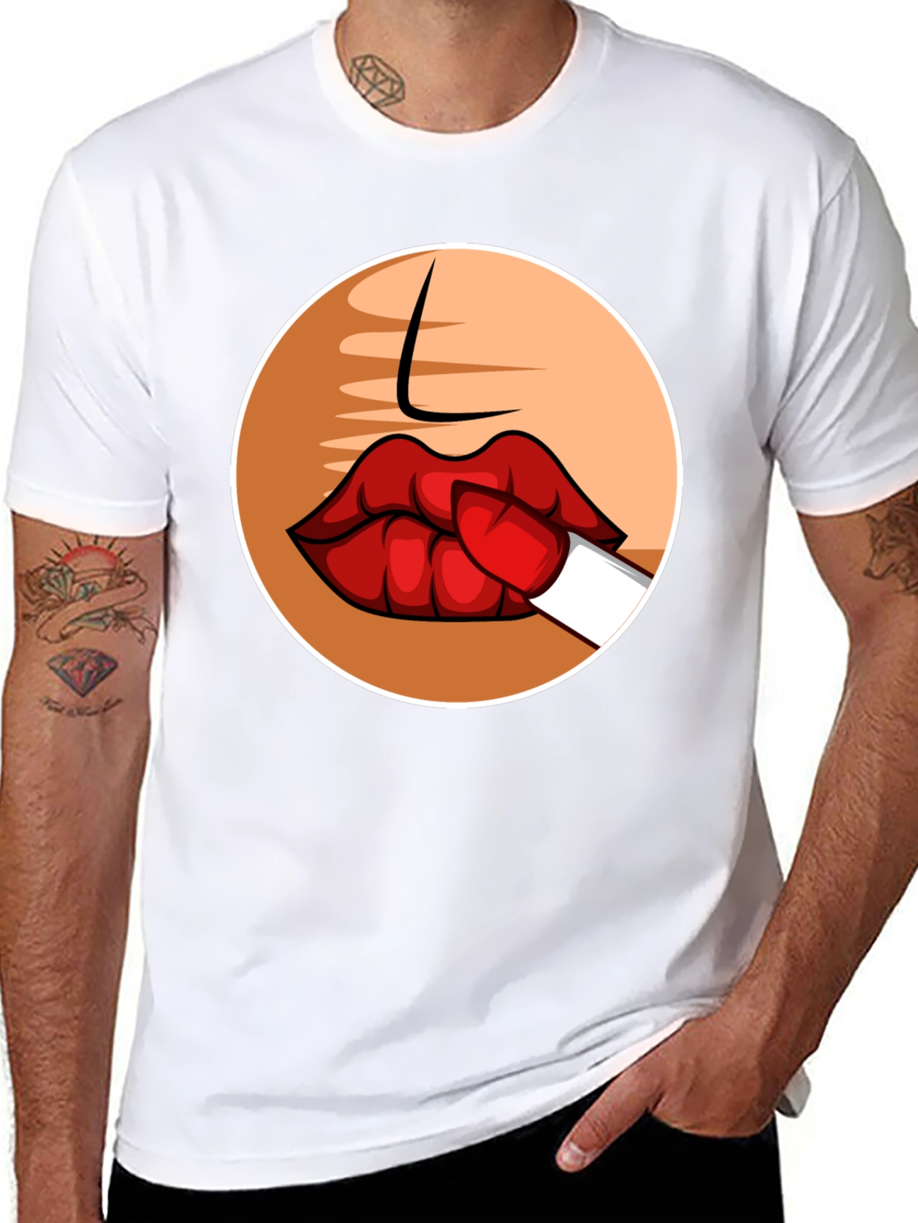 Lipstick Kiss Graphic Tee - Bold & Unique!
