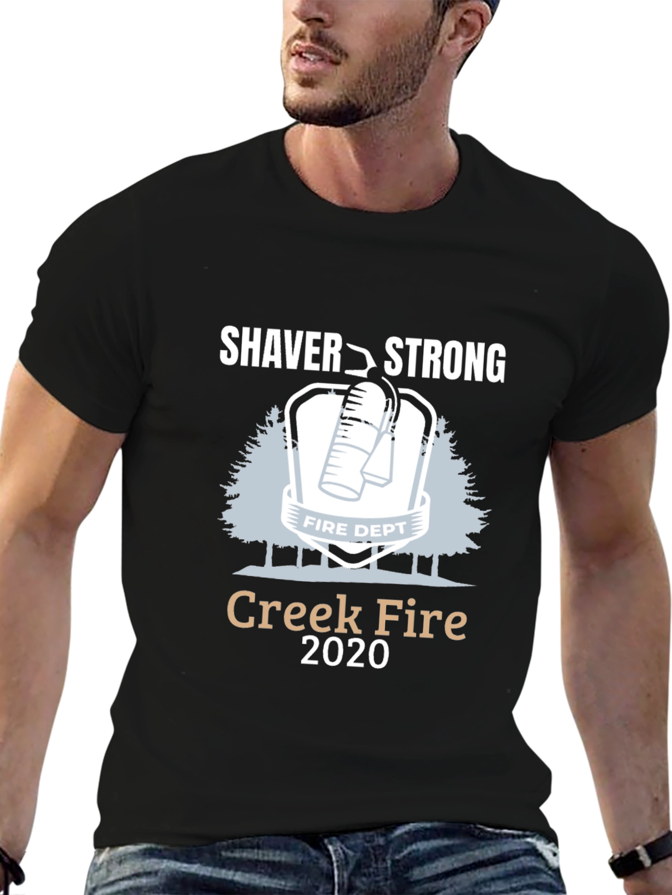 Shaver Strong Creek Fire 2020 Black T-Shirt