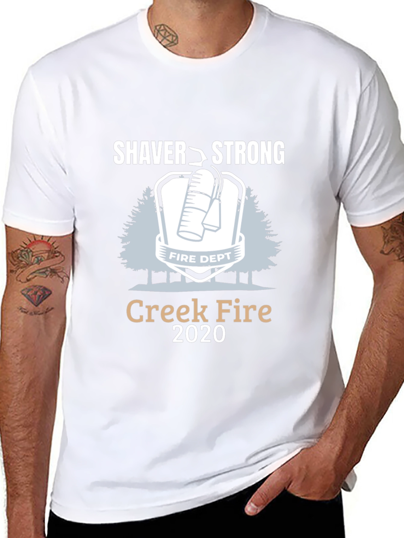 Shaver Strong Creek Fire 2020 Black T-Shirt