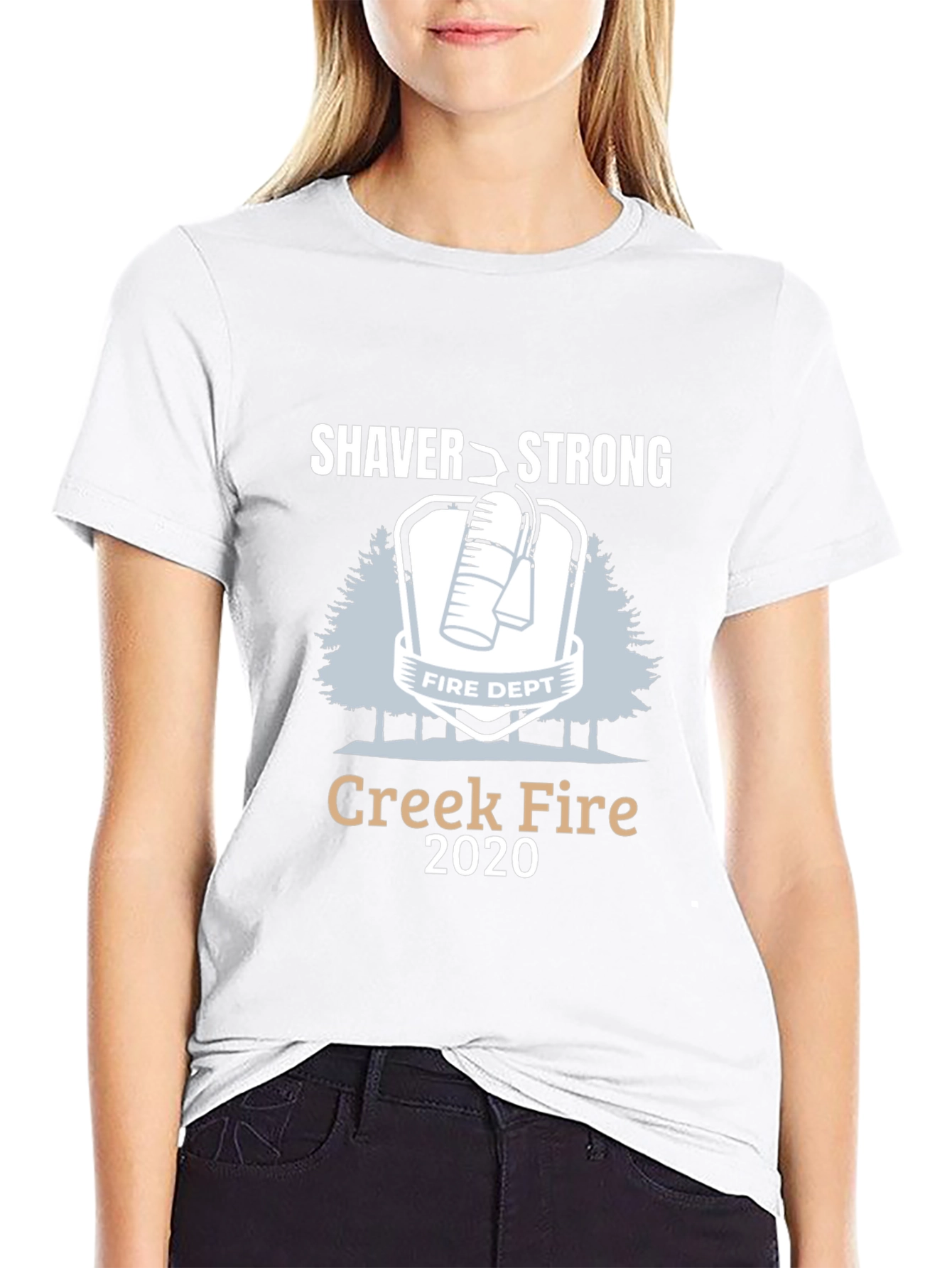 Shaver Strong Creek Fire 2020 Black T-Shirt