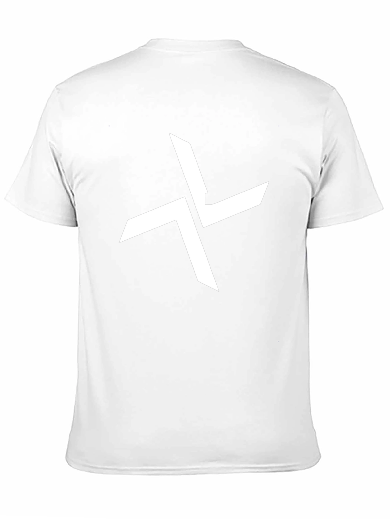 Black Graphic Tee - Abstract White Cross Design