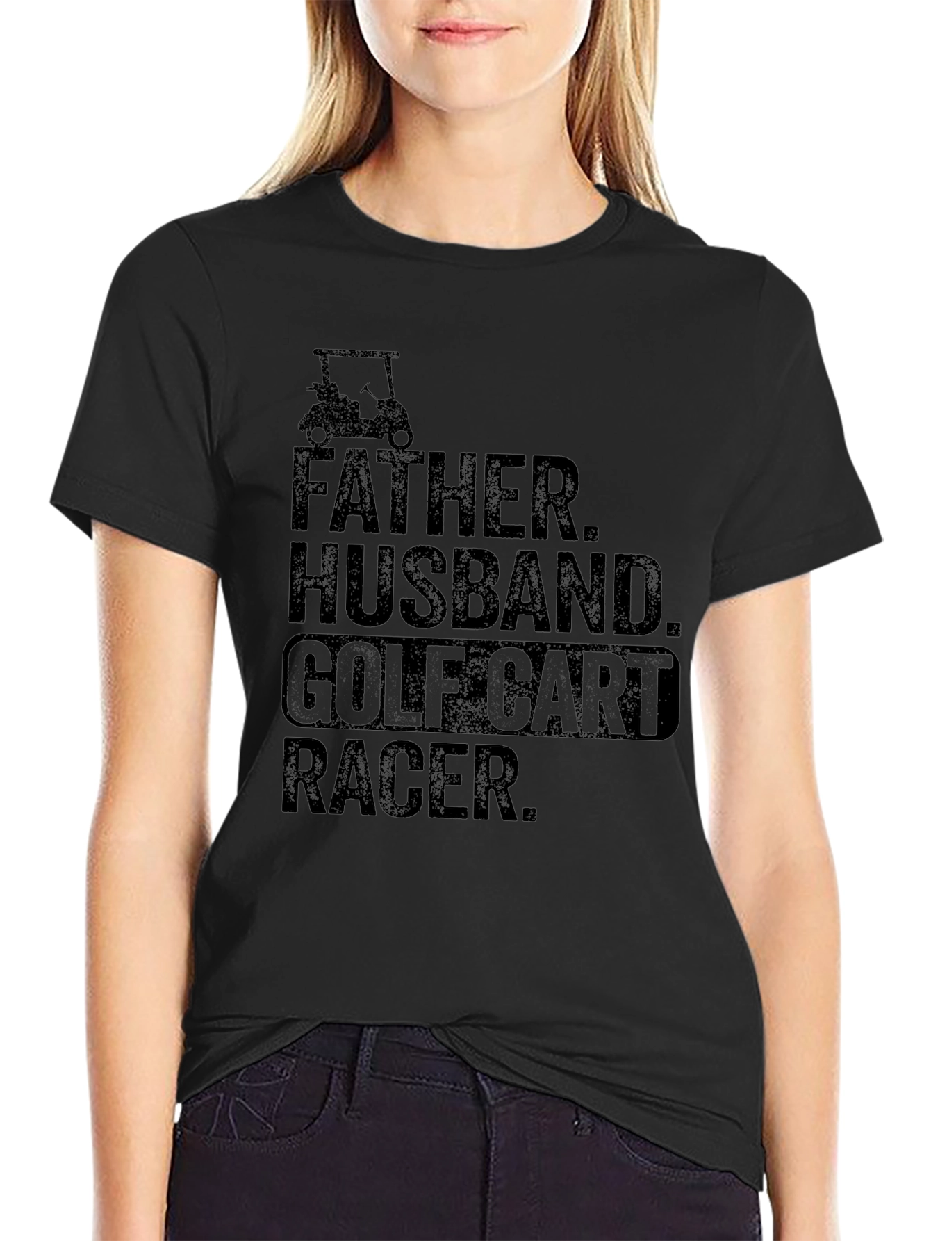 Father Husband Golf Cart Racer T-Shirt