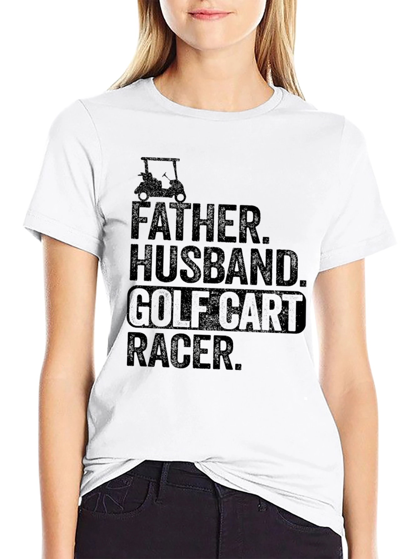 Father Husband Golf Cart Racer T-Shirt