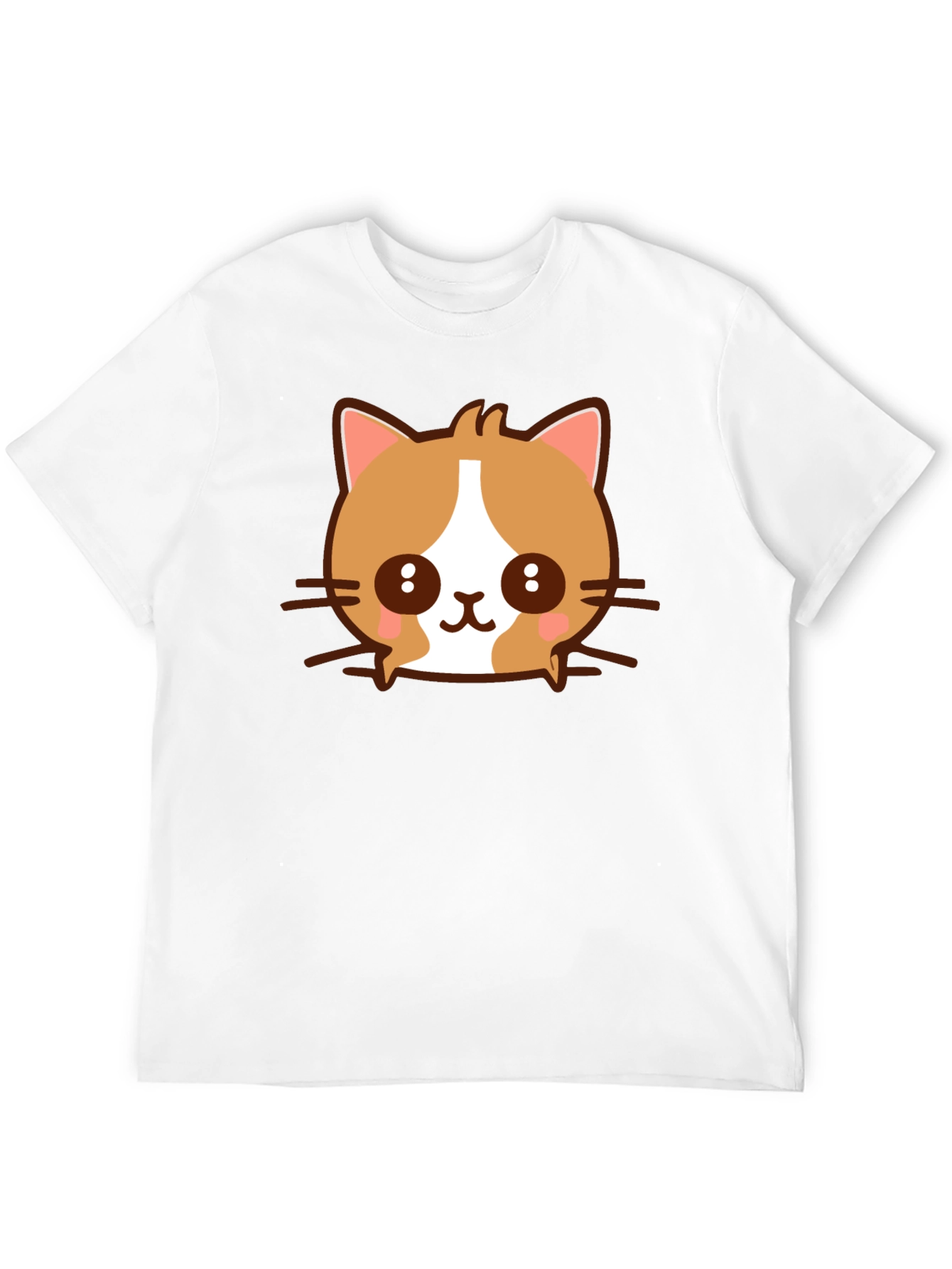 Kawaii Cat Graphic T-Shirt - Cute Cartoon Kitten Tee