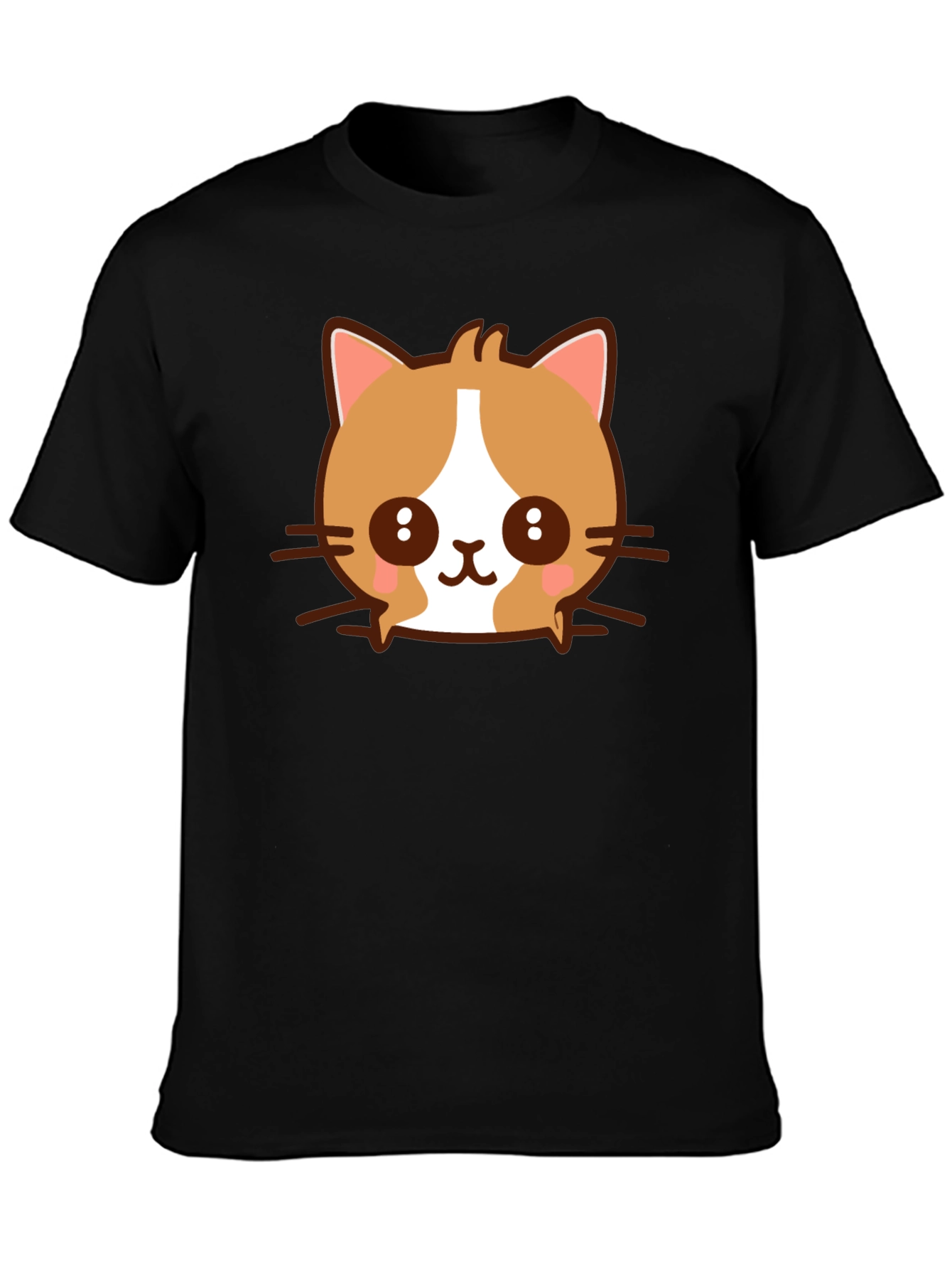 Kawaii Cat Graphic T-Shirt - Cute Cartoon Kitten Tee