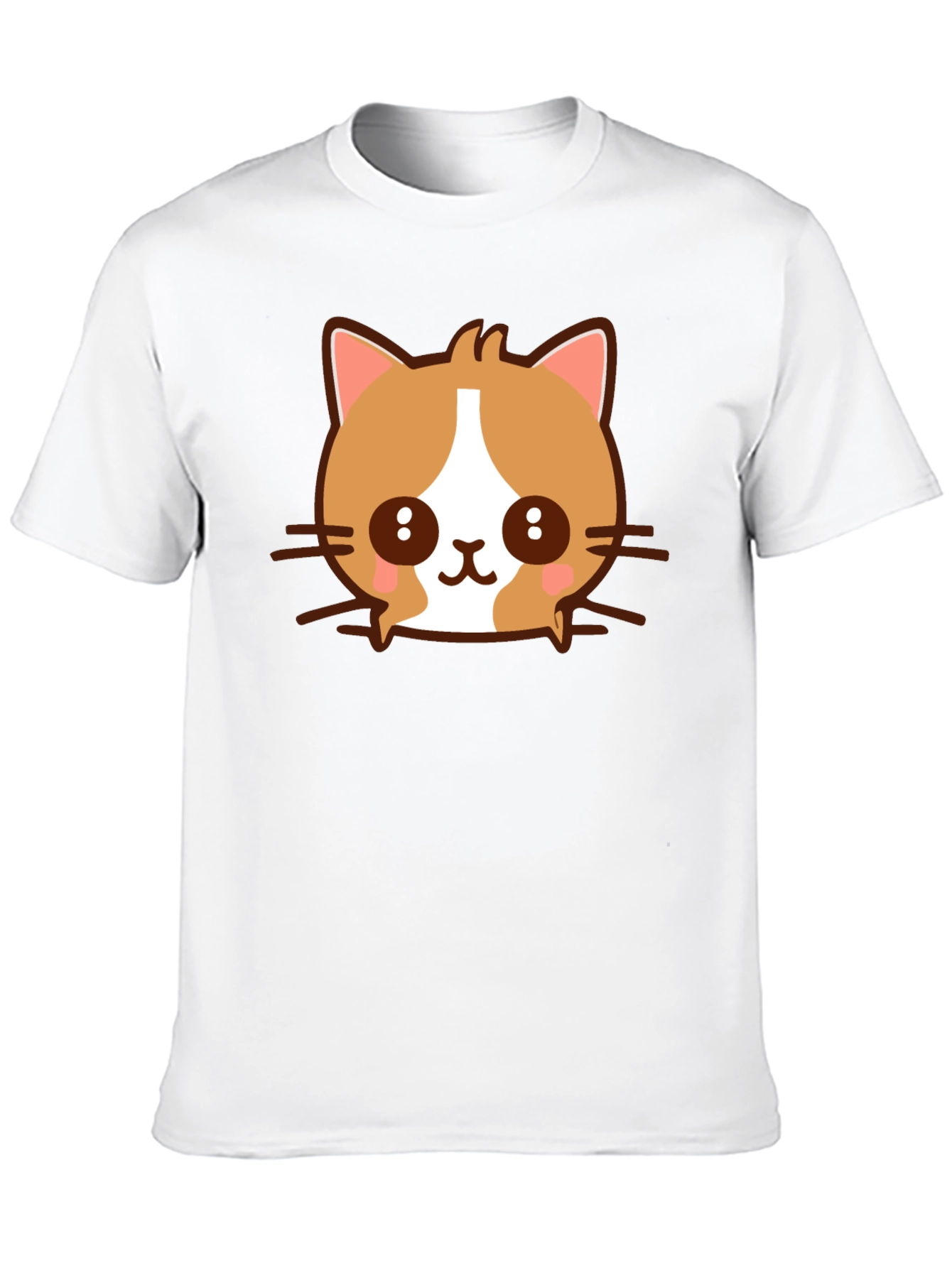 Kawaii Cat Graphic T-Shirt - Cute Cartoon Kitten Tee